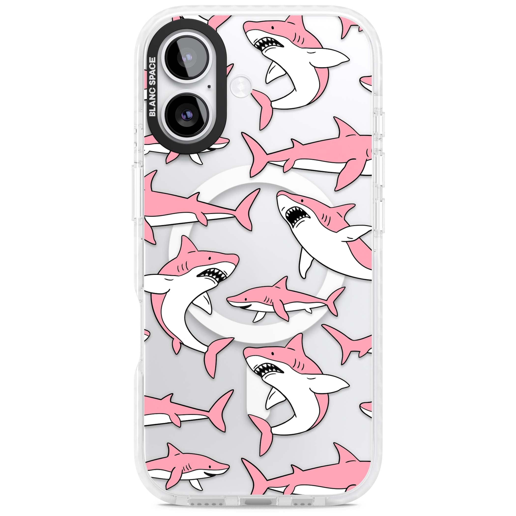Bubblegum Sharks for her iPhone case | Impact Magsafe case for iPhone 17