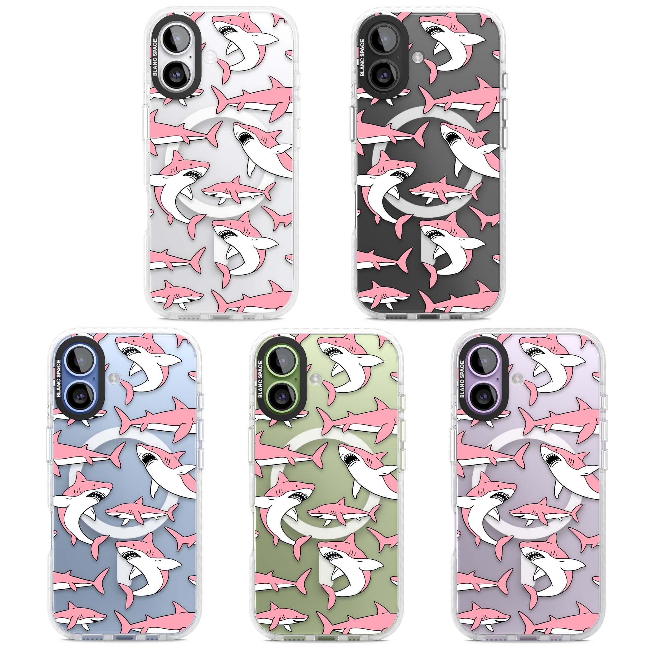 Bubblegum Sharks for her iPhone case | Impact Magsafe case for iPhone 17