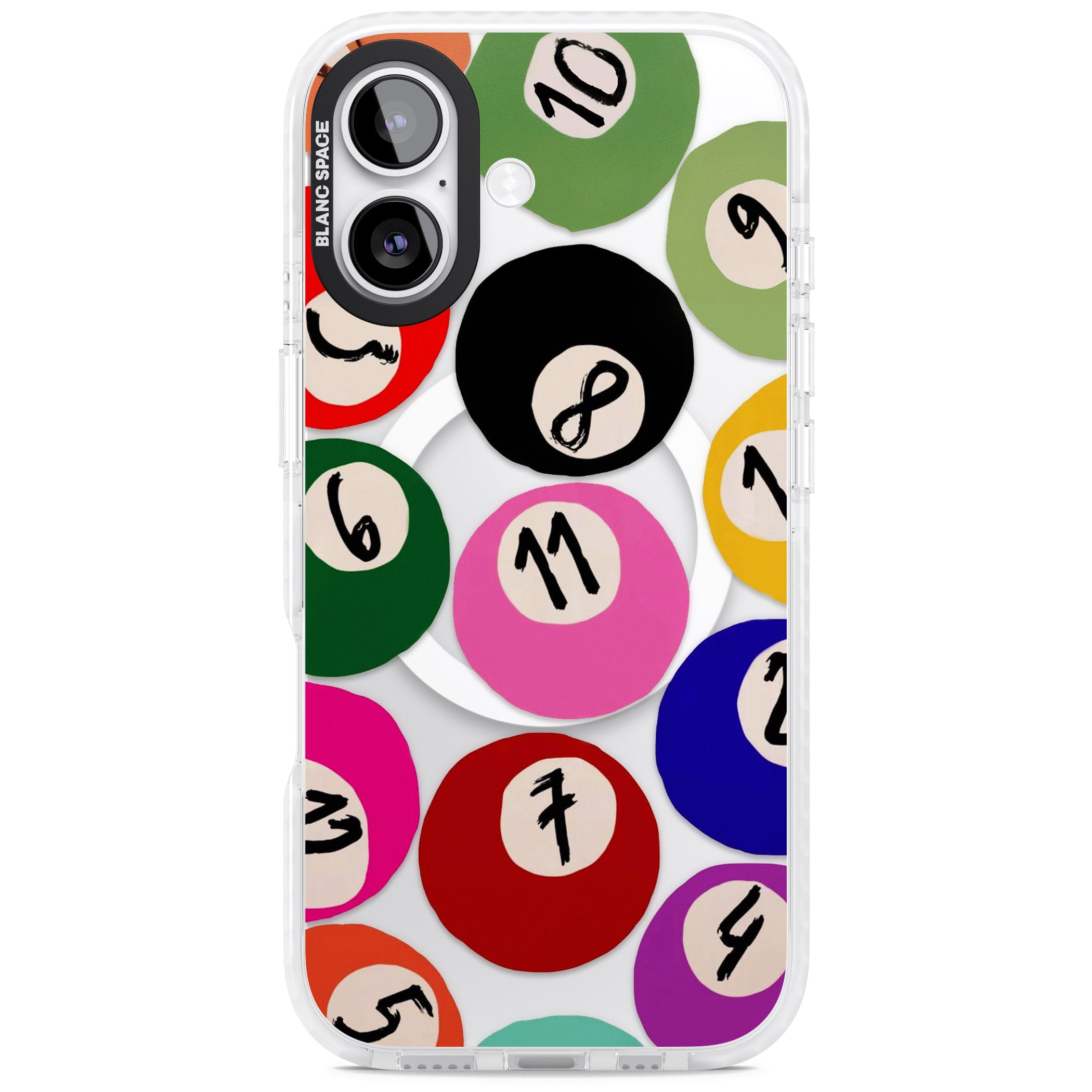 Pool Balls iPhone 17 Impact Pro Clear Phone Case