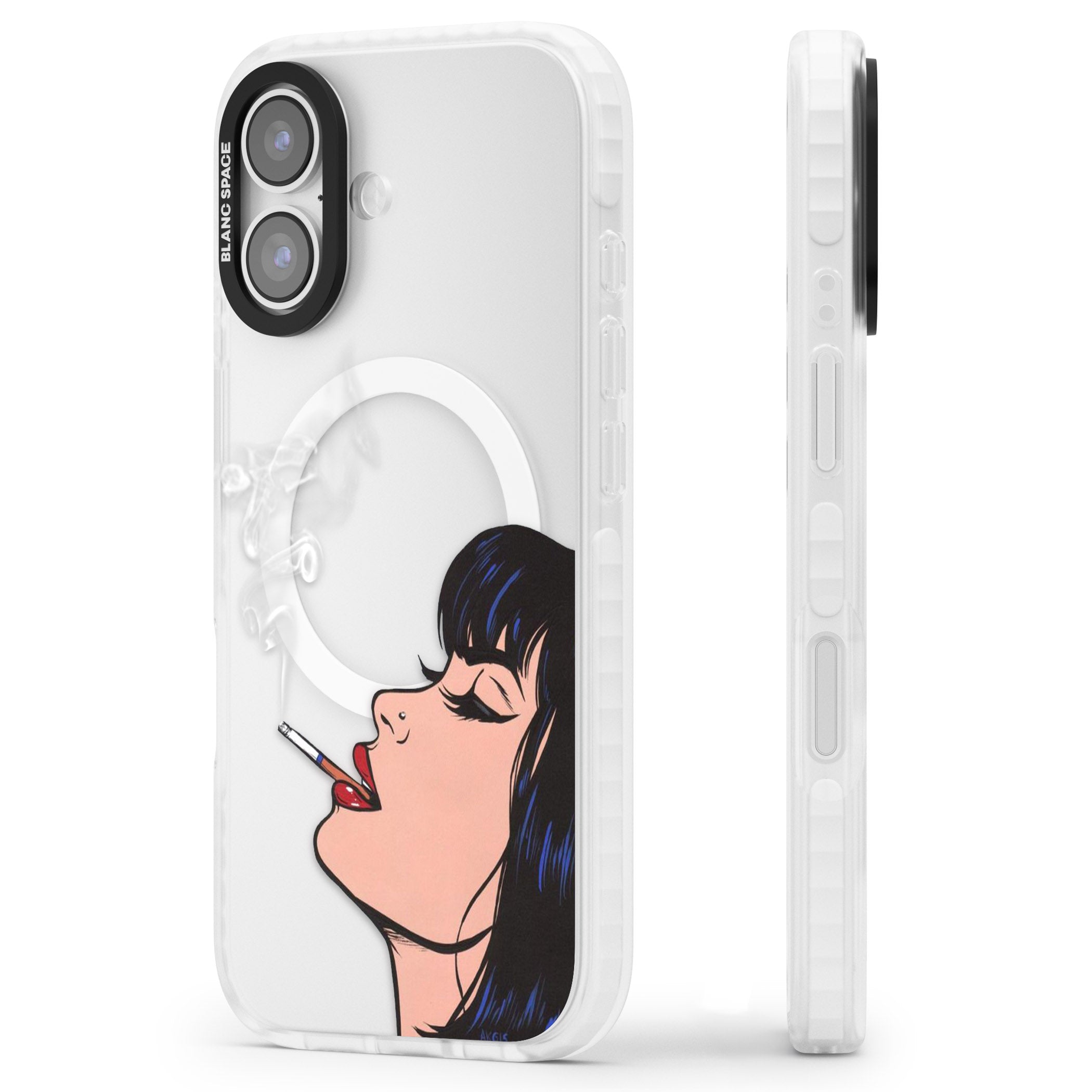 Stress Relief Pop Art iPhone 17 Impact Pro Clear Phone Case Side Profile