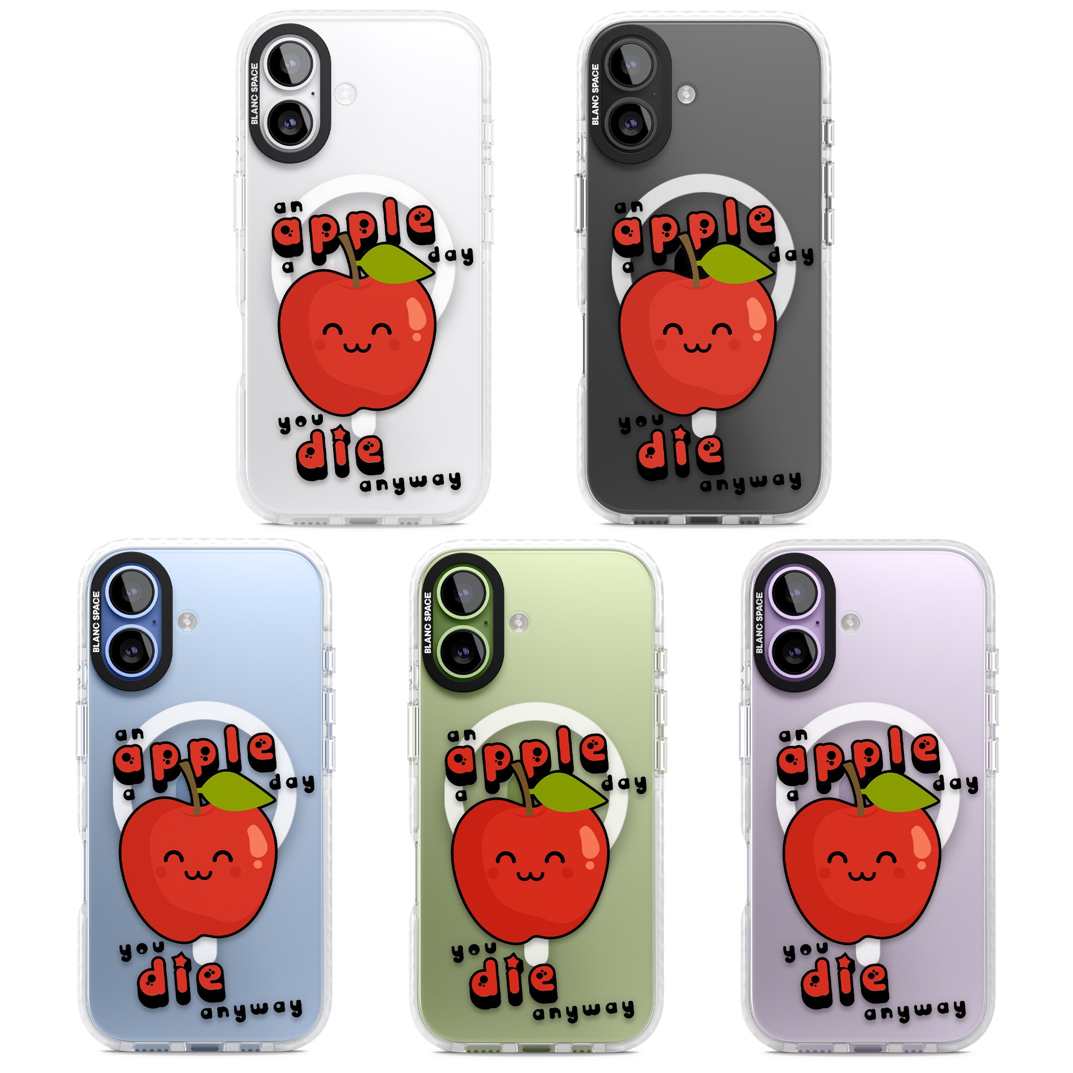 An Apple A Day iPhone 17 Impact Pro Clear Phone Case APT Impact Protection