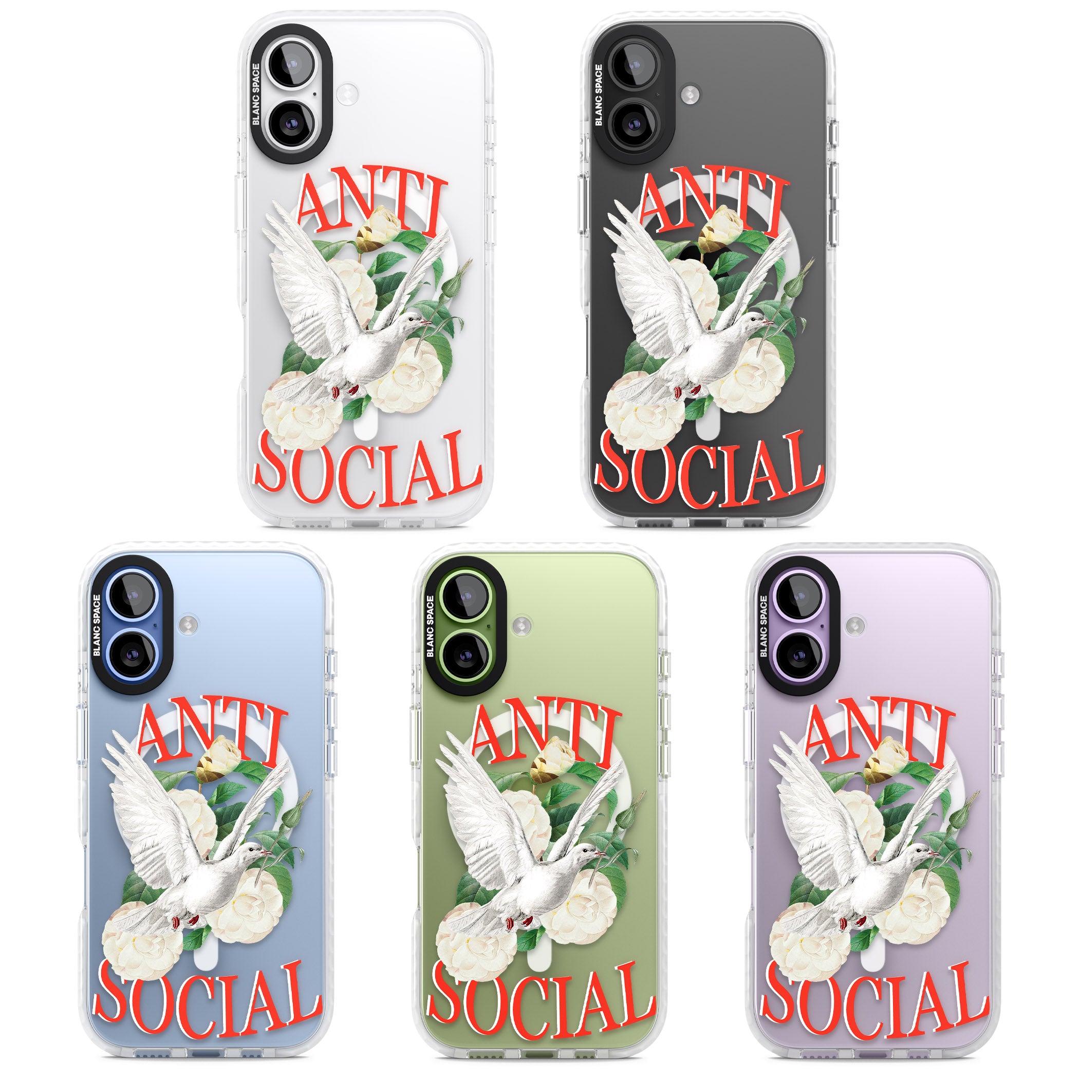 Anti Social iPhone 17 Impact Pro Clear Phone Case APT Impact Protection