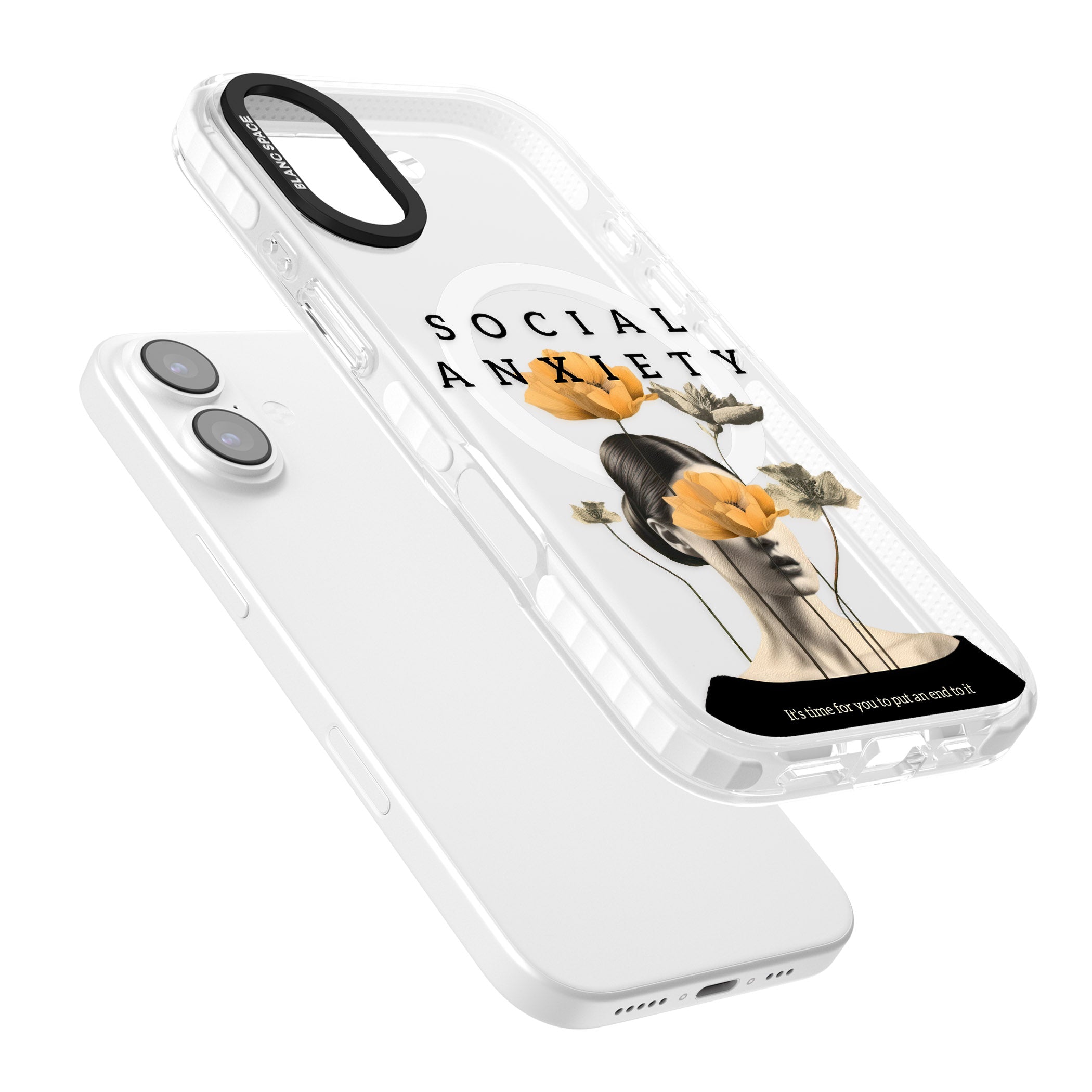 Social Anxiety iPhone 17 Impact Pro Clear Phone Case Colours