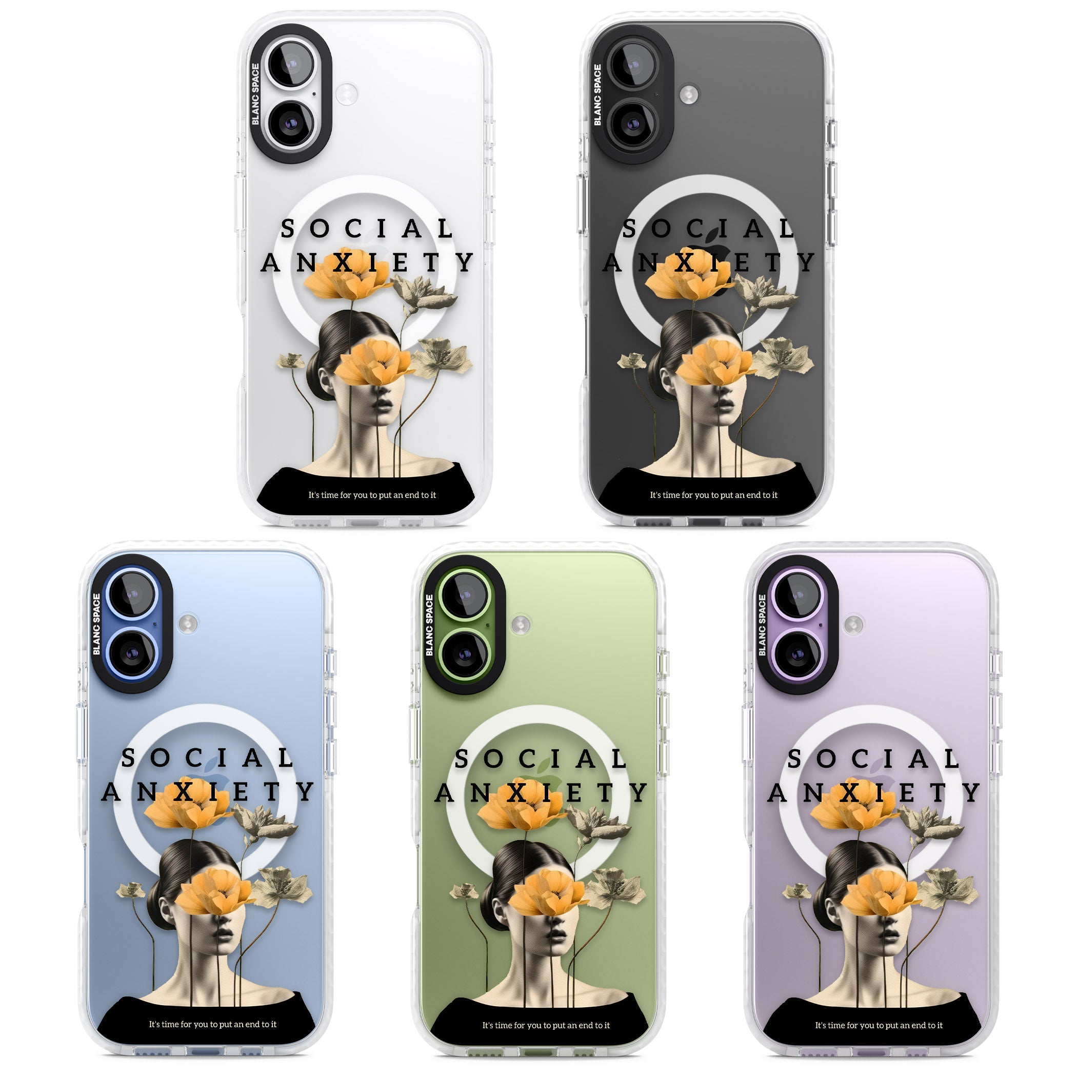 Social Anxiety iPhone 17 Impact Pro Clear Phone Case APT Impact Protection