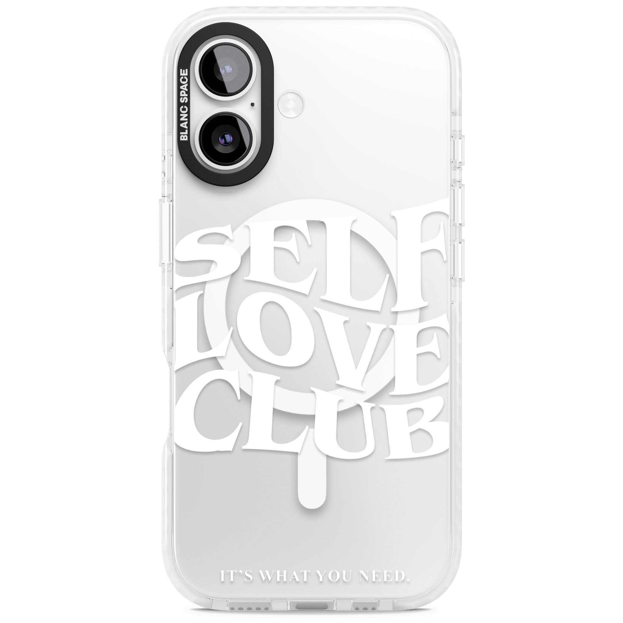 Self Love Club White iPhone 17 Impact Pro Clear Phone Case