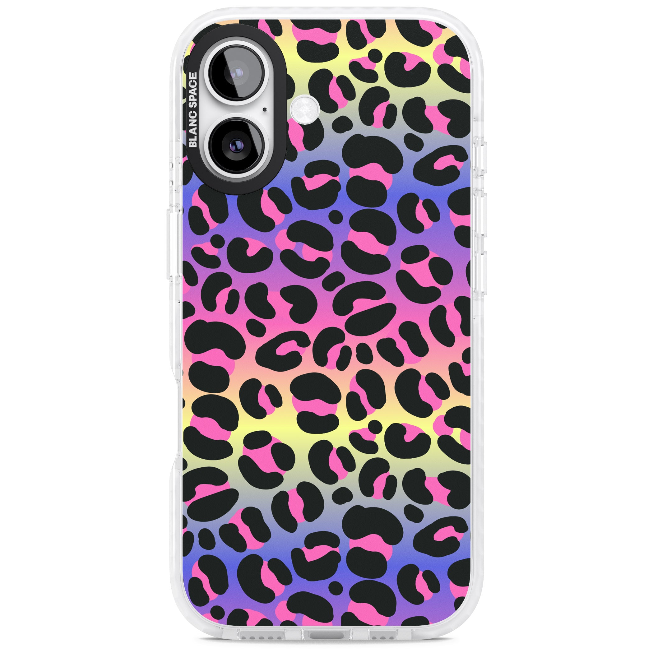 Rainbow Gradient Leopard iPhone 17 Impact Pro Clear Phone Case