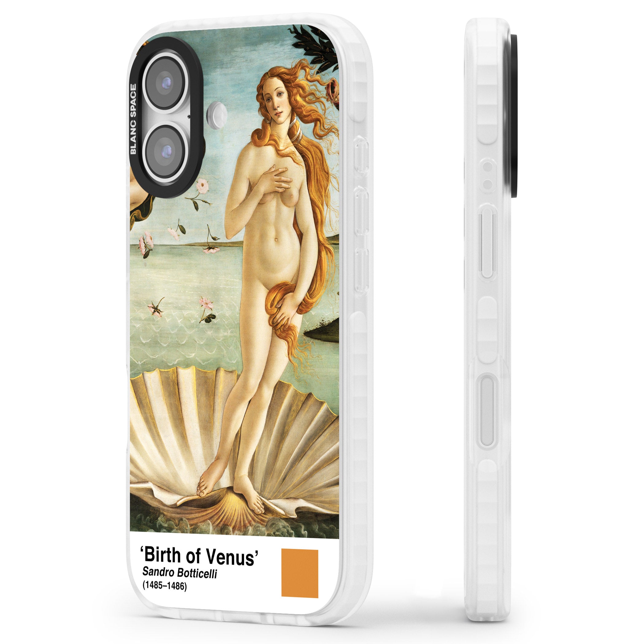 The Birth Of Venus iPhone 17 Impact Pro Clear Phone Case Side Profile