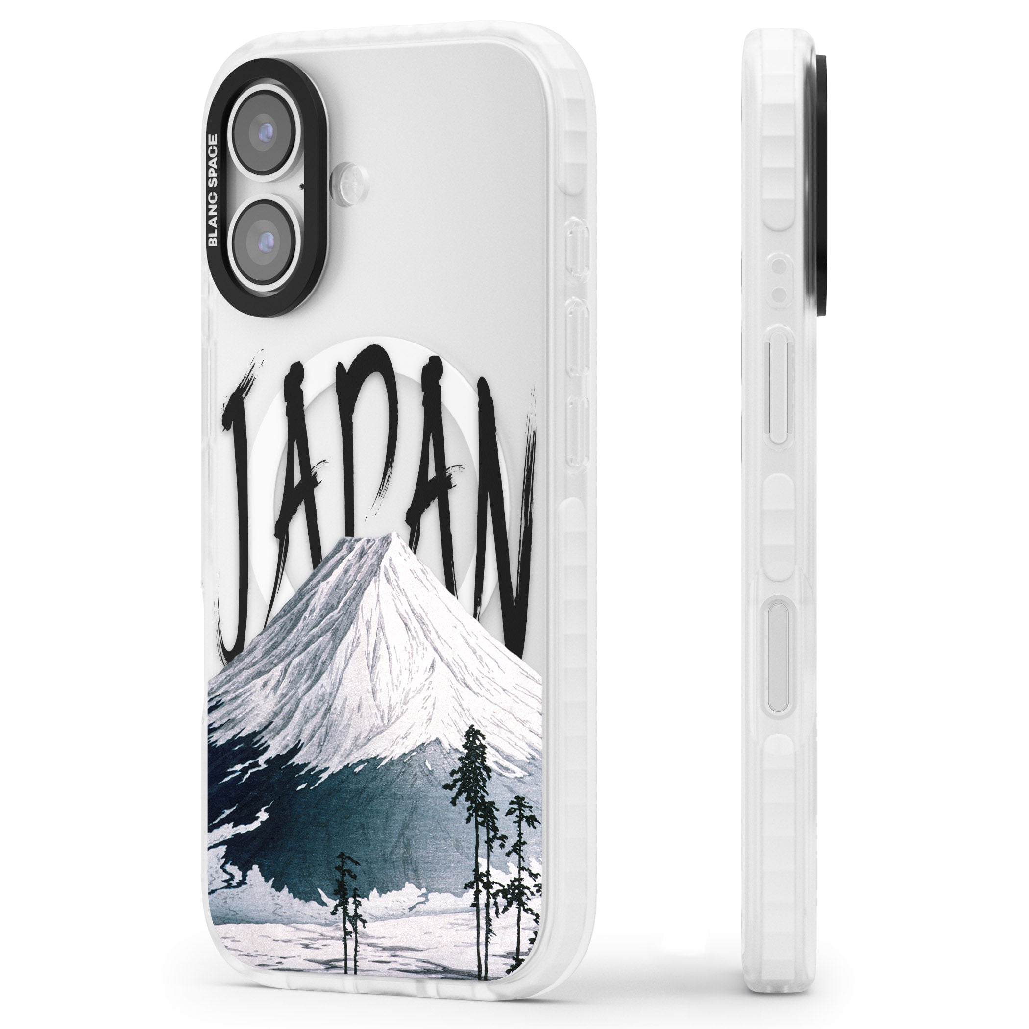 Mount Fuji Cutout iPhone 17 Impact Pro Clear Phone Case Side Profile
