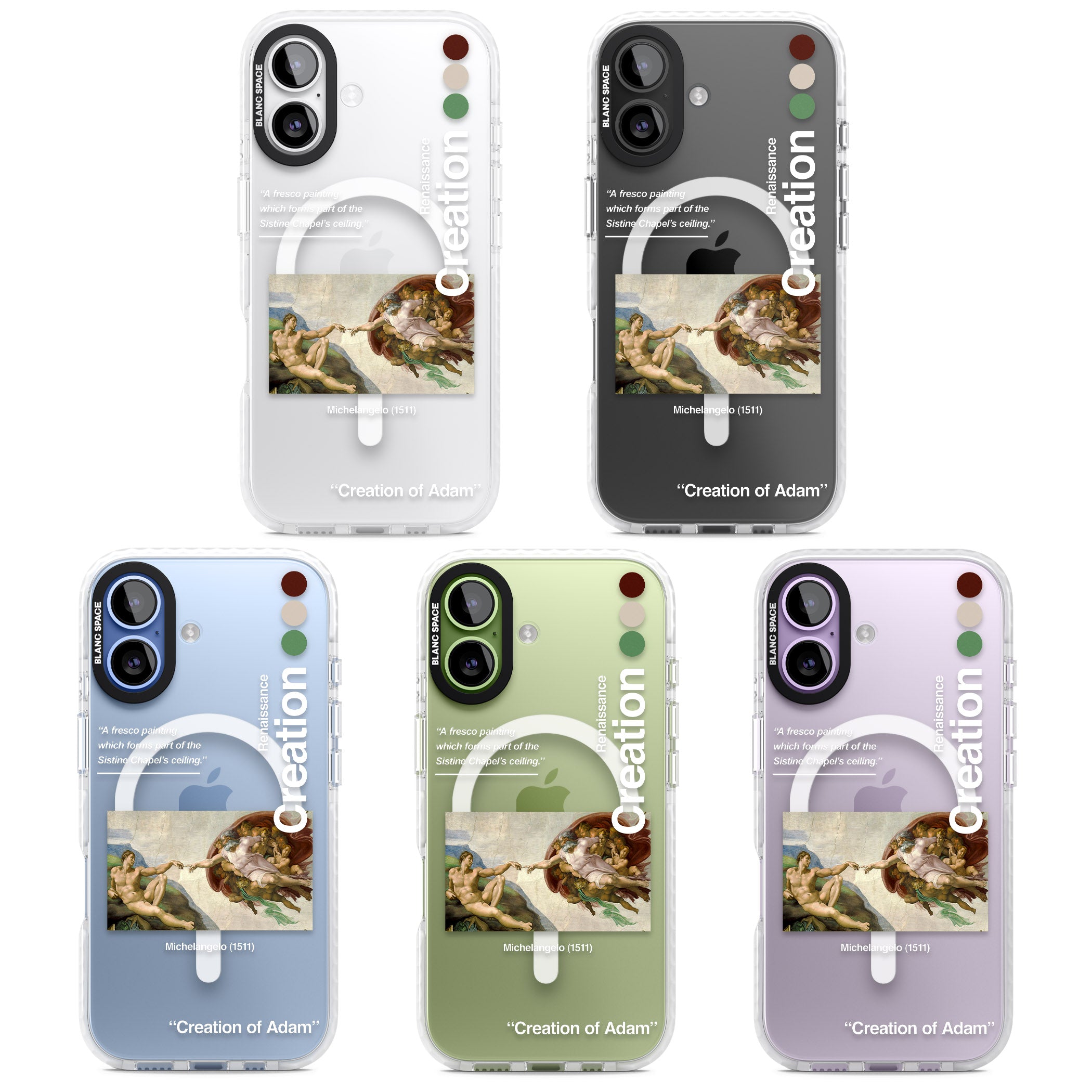 Creation Of Adam Michelangelo iPhone 17 Impact Pro Clear Phone Case APT Impact Protection