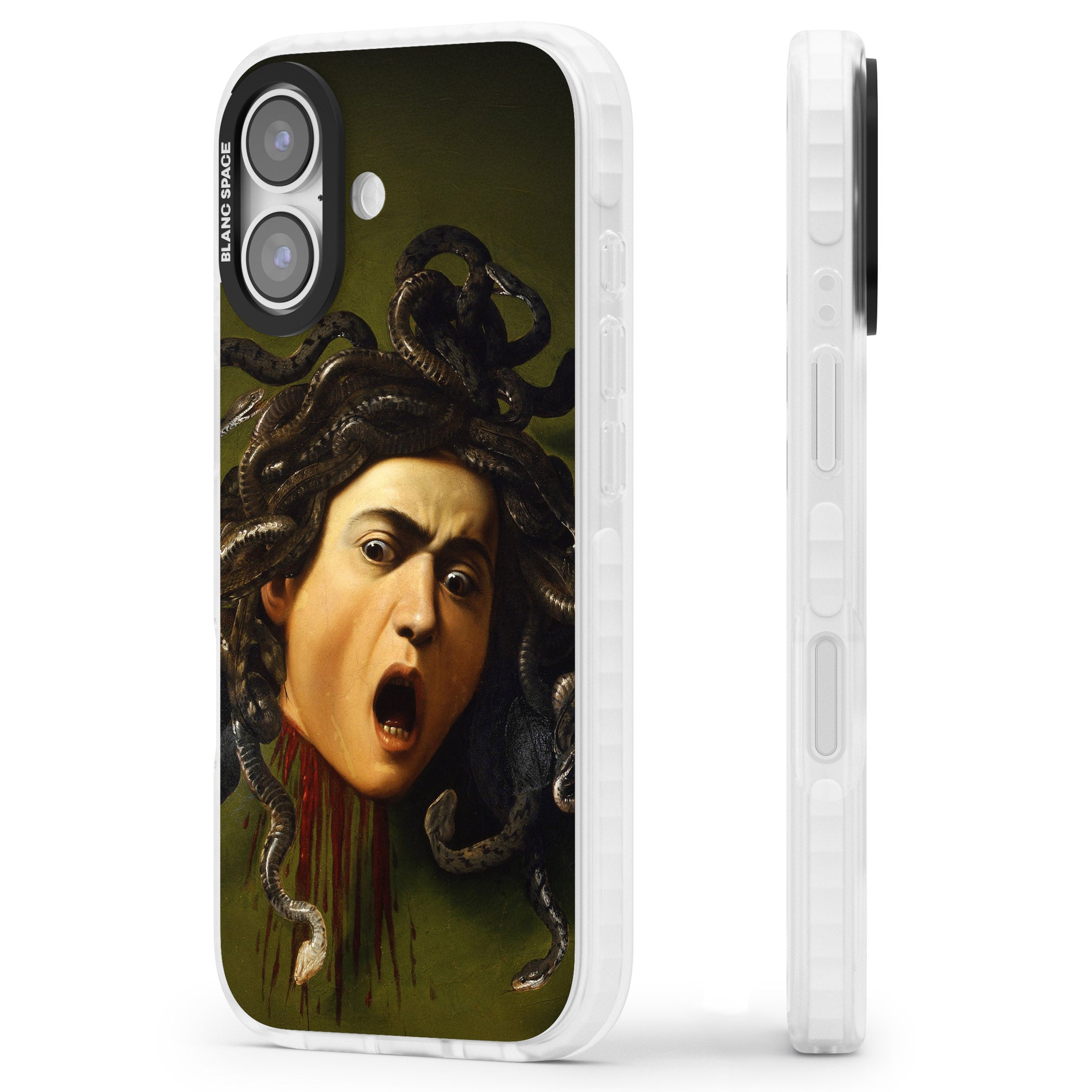 Head of Medusa iPhone 17 Impact Pro Clear Phone Case Side Profile