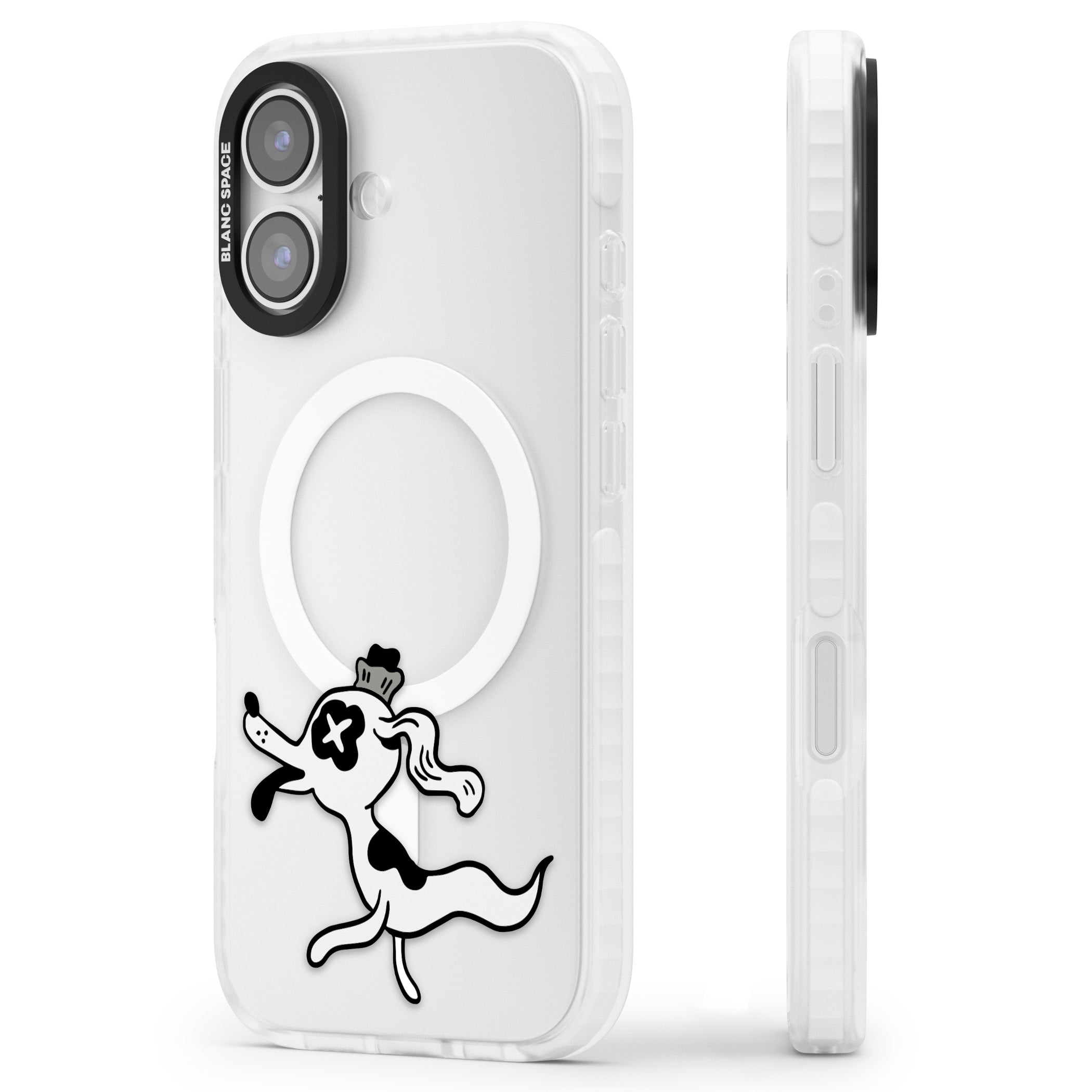 Dog Spirit iPhone 17 Impact Pro Clear Phone Case Side Profile