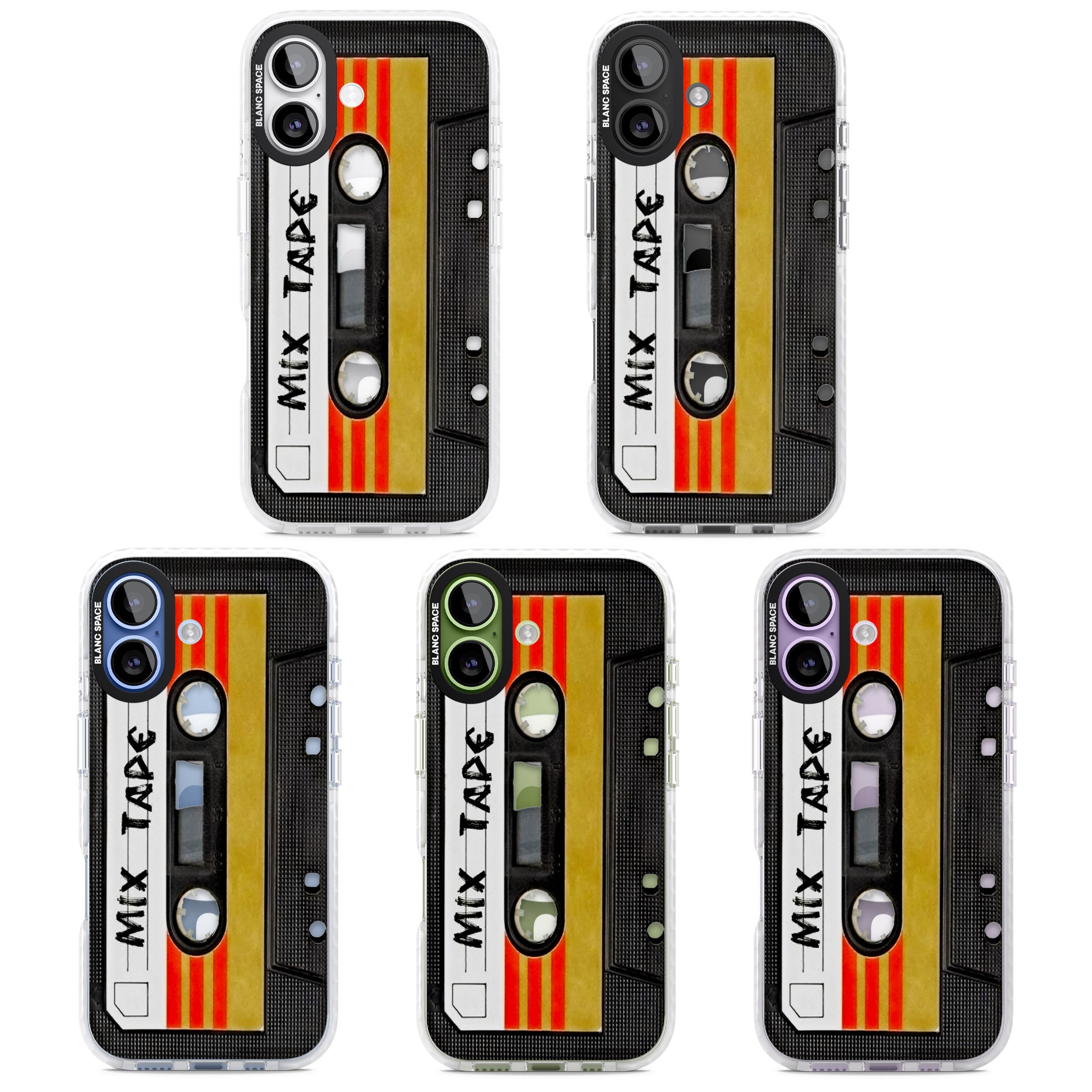 Retro Mix Tape iPhone 17 Impact Pro Clear Phone Case APT Impact Protection