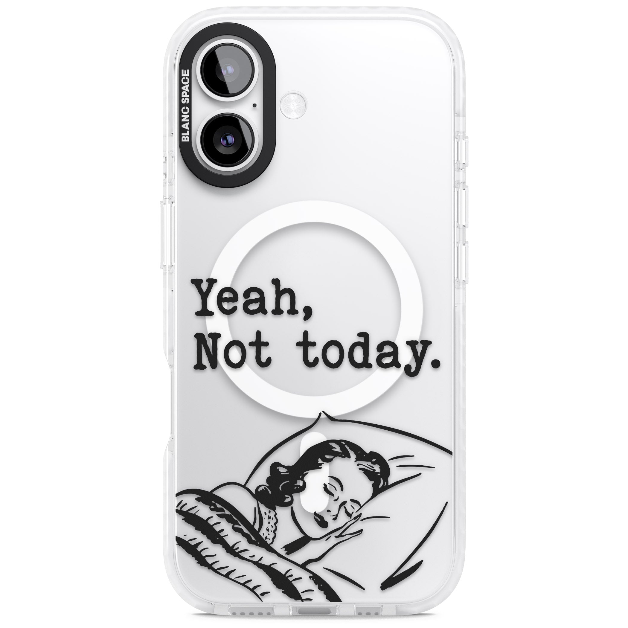 Yeah, Not Today iPhone 17 Impact Pro Clear Phone Case