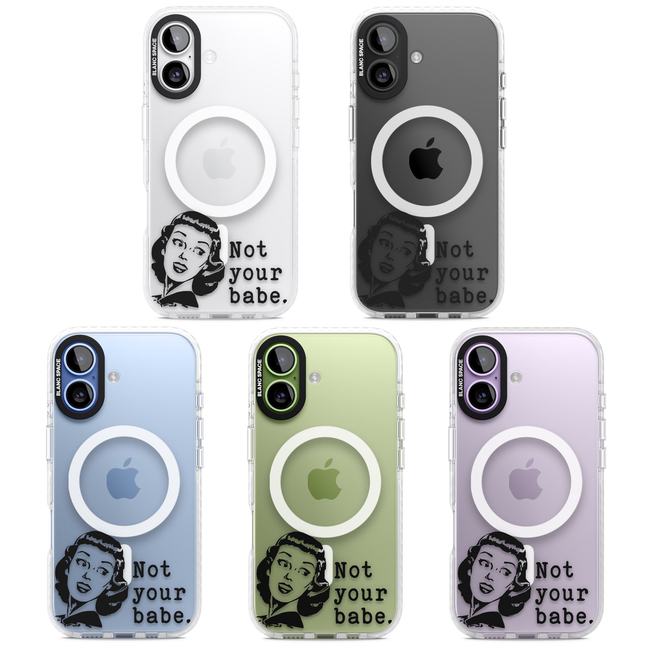 Not Your Babe iPhone 17 Impact Pro Clear Phone Case APT Impact Protection