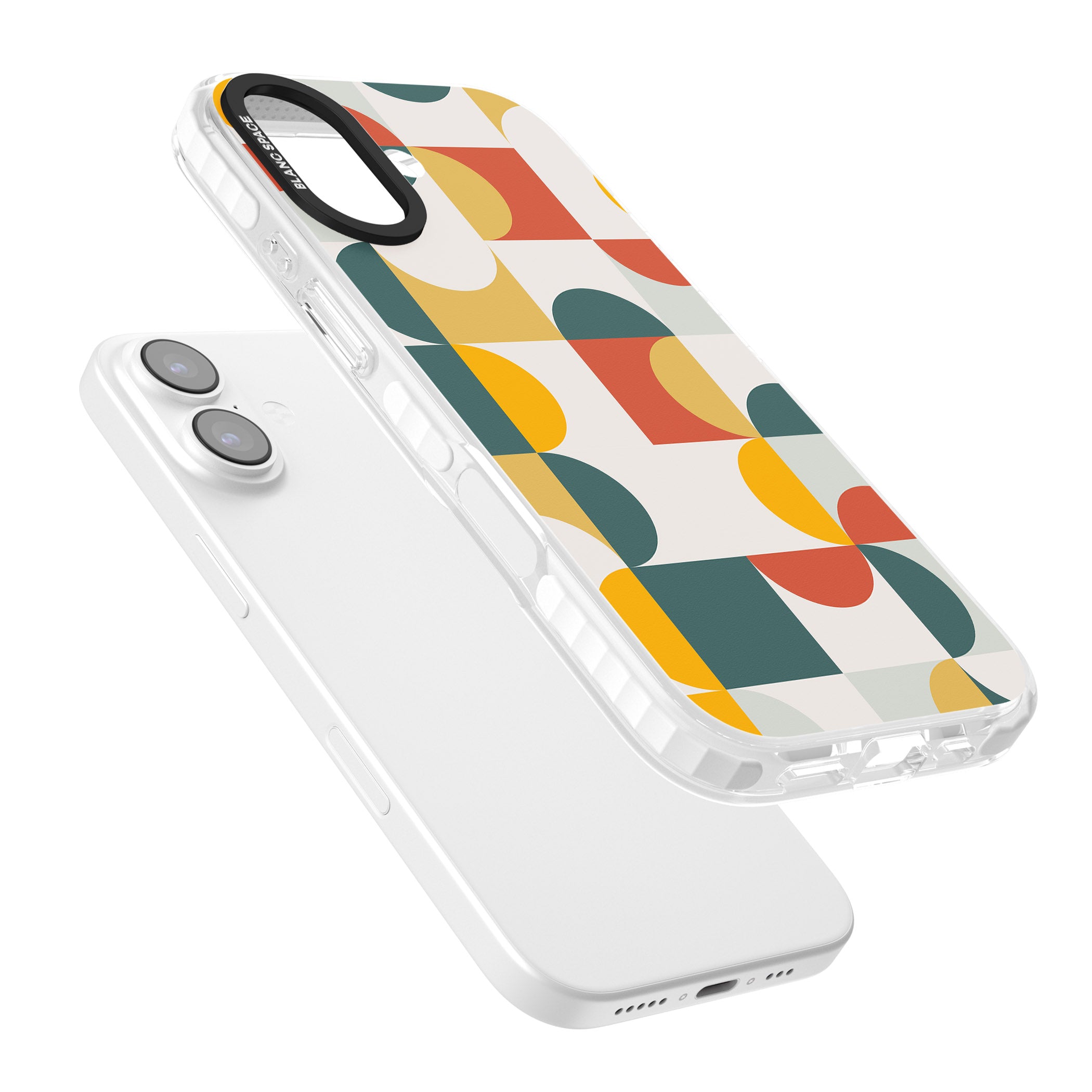 Retro Color Blocks iPhone 17 Impact Pro Clear Phone Case Colours