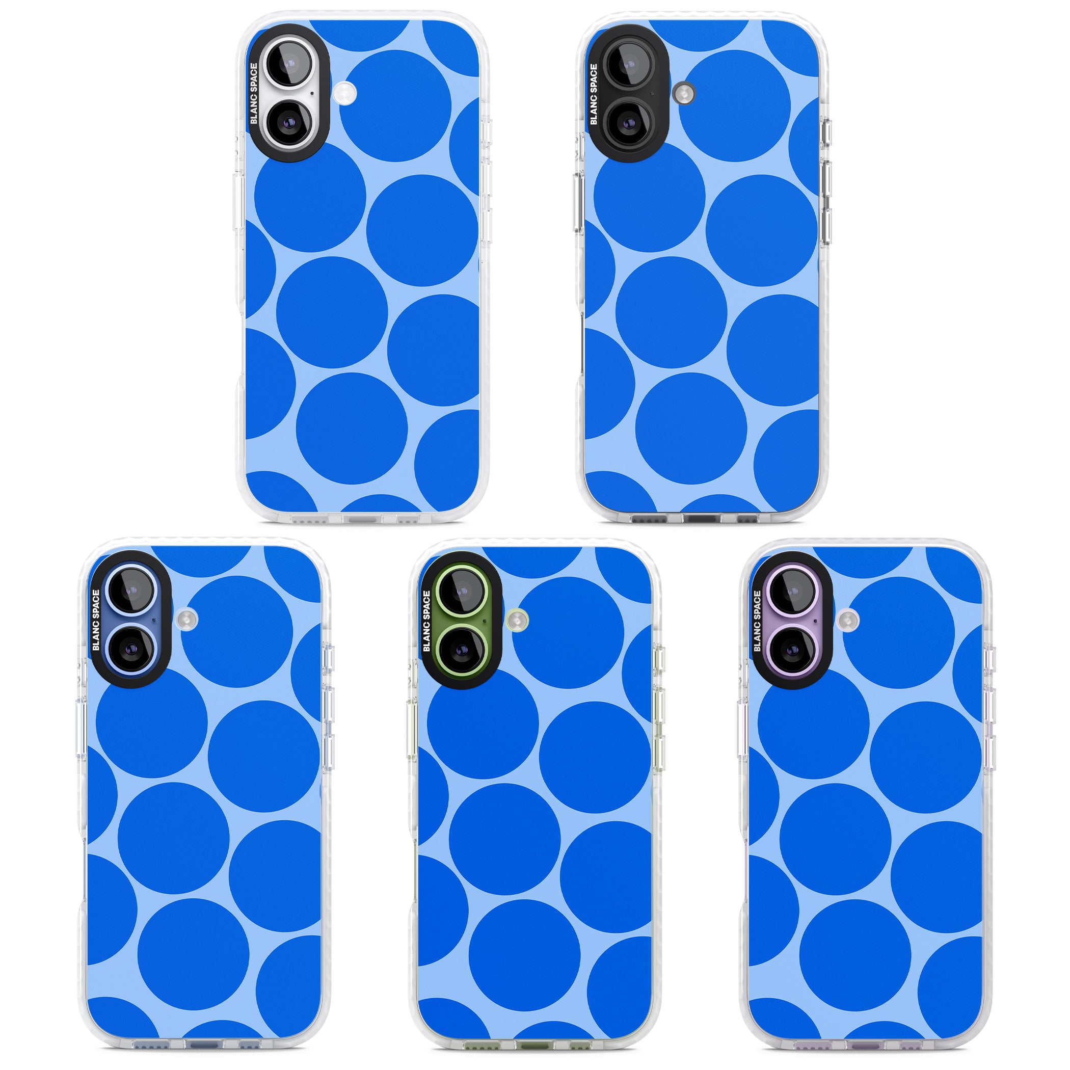 Retro Blue Dot iPhone 17 Impact Pro Clear Phone Case APT Impact Protection