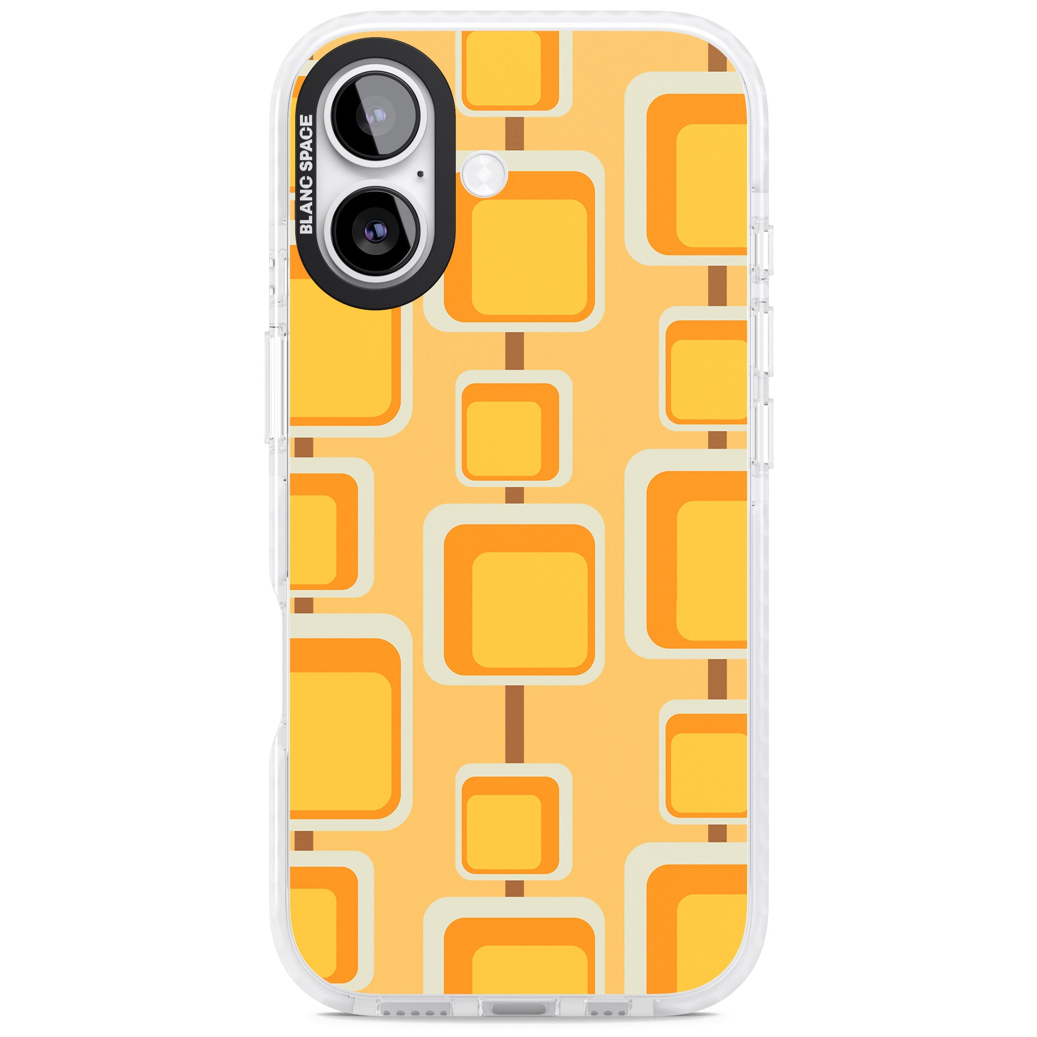 Sunny Mid Century Squares iPhone 17 Impact Pro Clear Phone Case