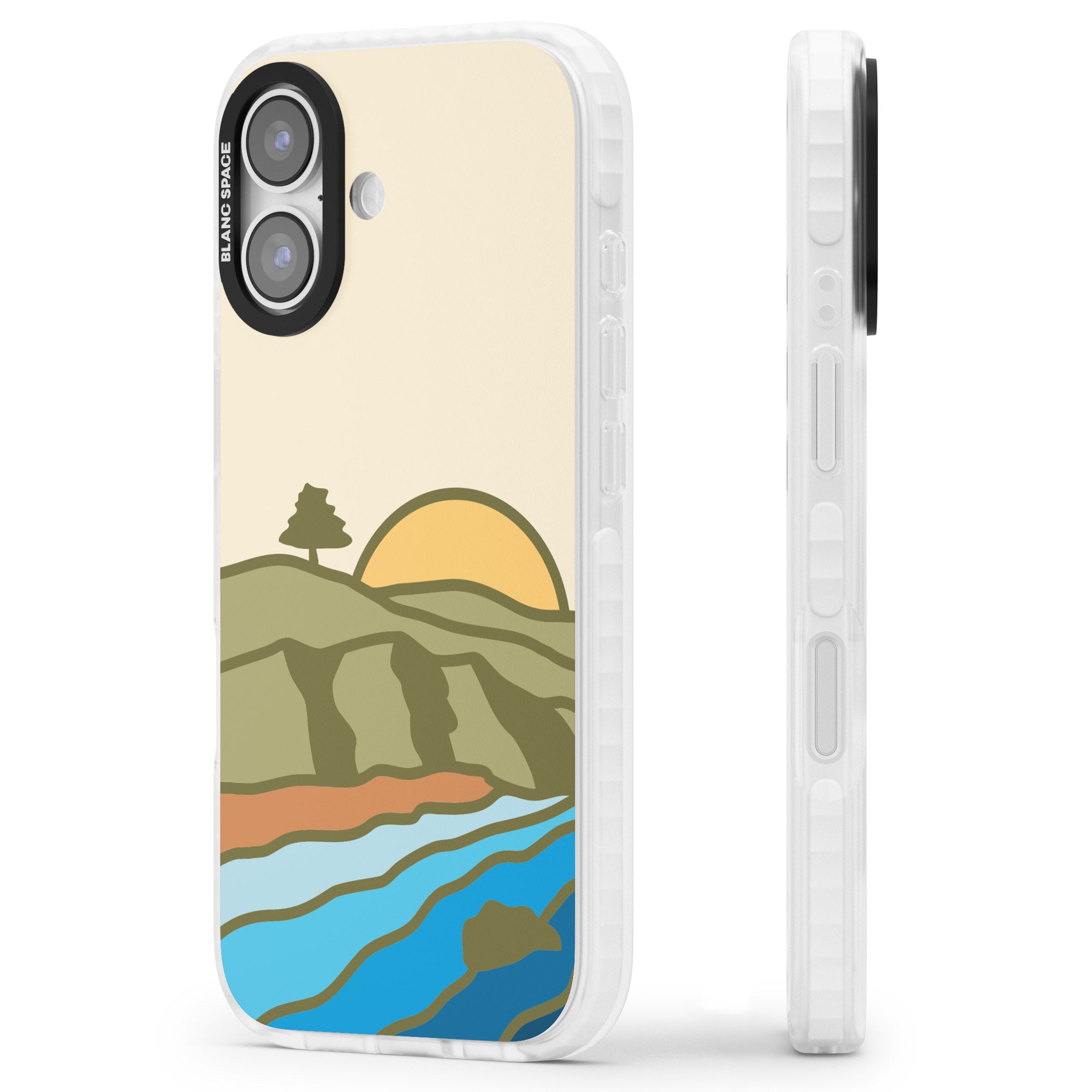 North Sunset iPhone 17 Impact Pro Clear Phone Case Side Profile