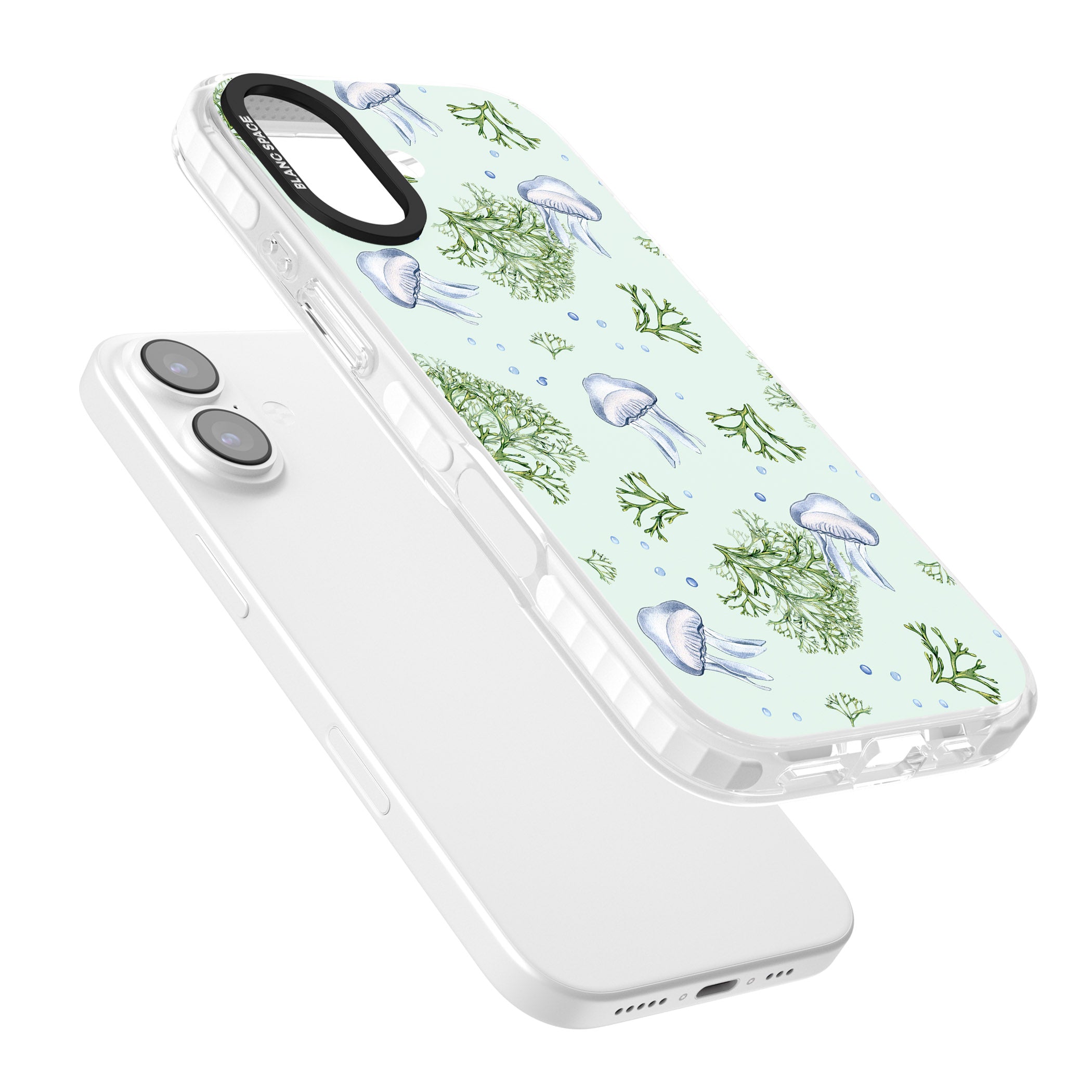 Jellyfish & Seaweed iPhone 17 Impact Pro Clear Phone Case Colours