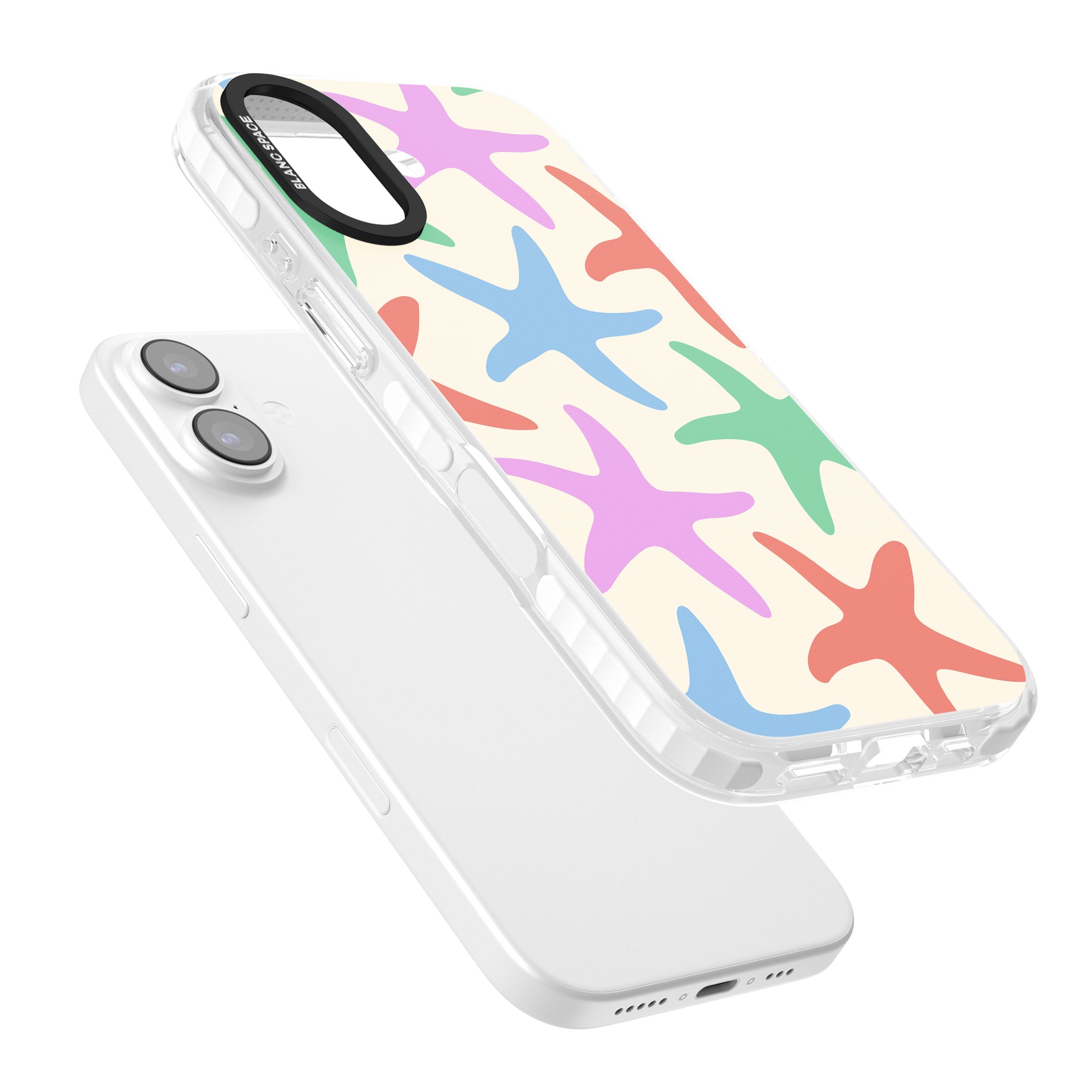 Pastel Starfish iPhone 17 Impact Pro Clear Phone Case Colours