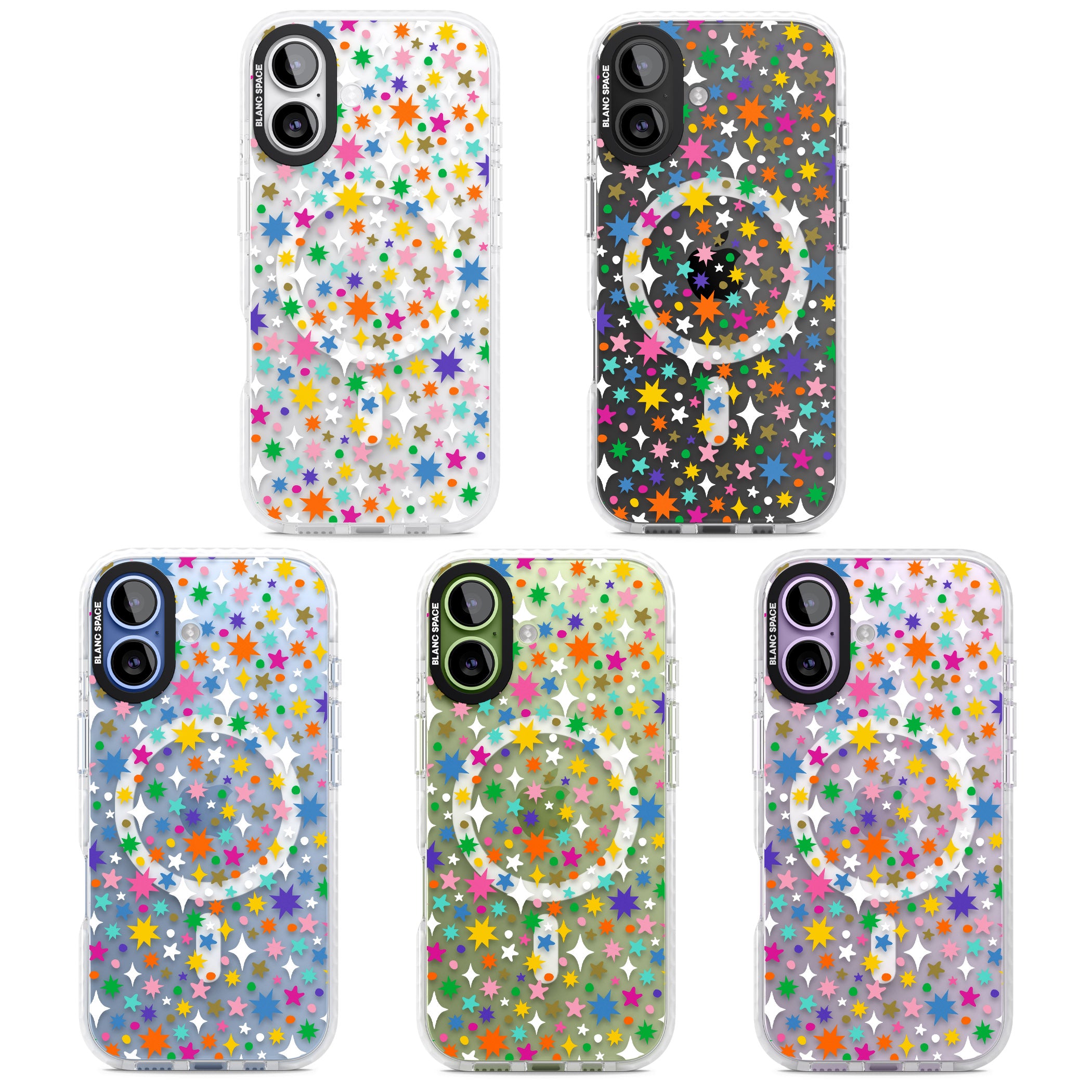 Rainbow Starburst iPhone 17 Impact Pro Clear Phone Case APT Impact Protection