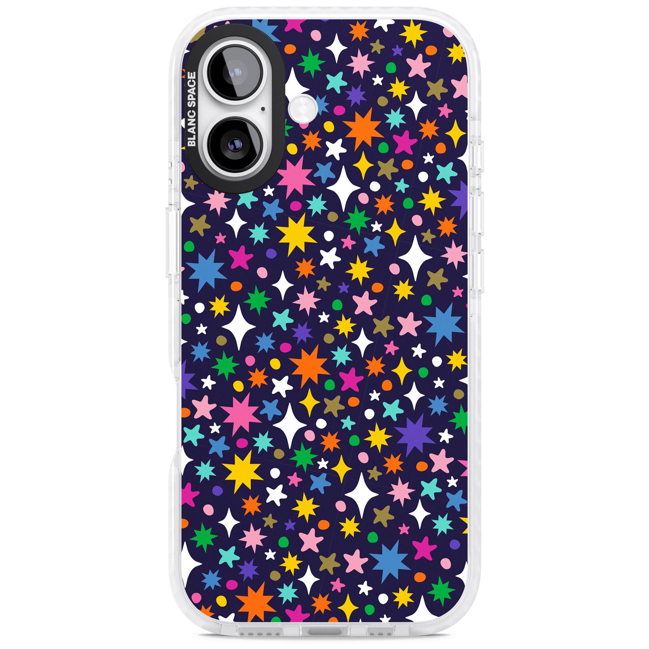 Rainbow Starburst (Purple) iPhone 17 Impact Pro Clear Phone Case