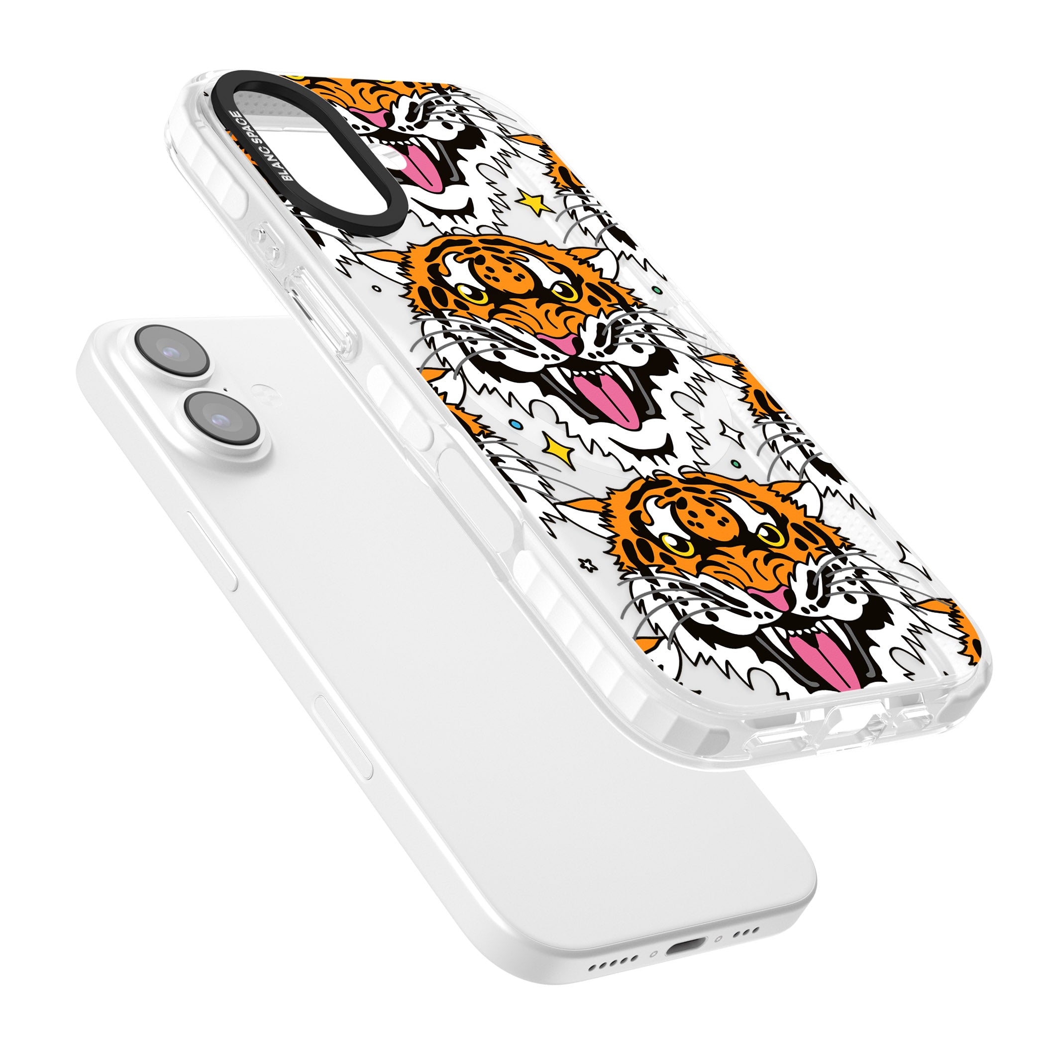 Fierce Jungle Tigers iPhone 17 Impact Pro Clear Phone Case Colours