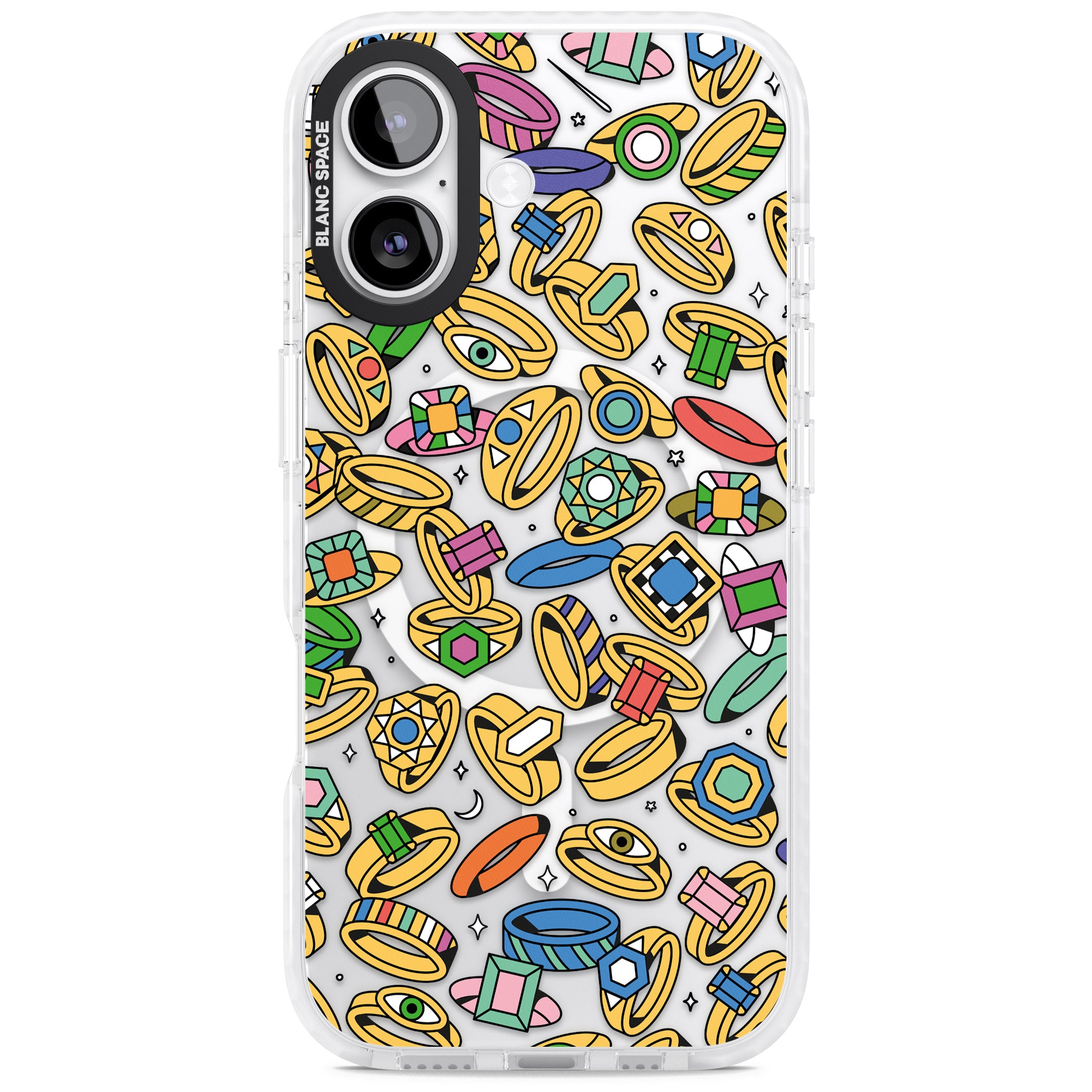 Gemstone Glitz iPhone 17 Impact Pro Clear Phone Case