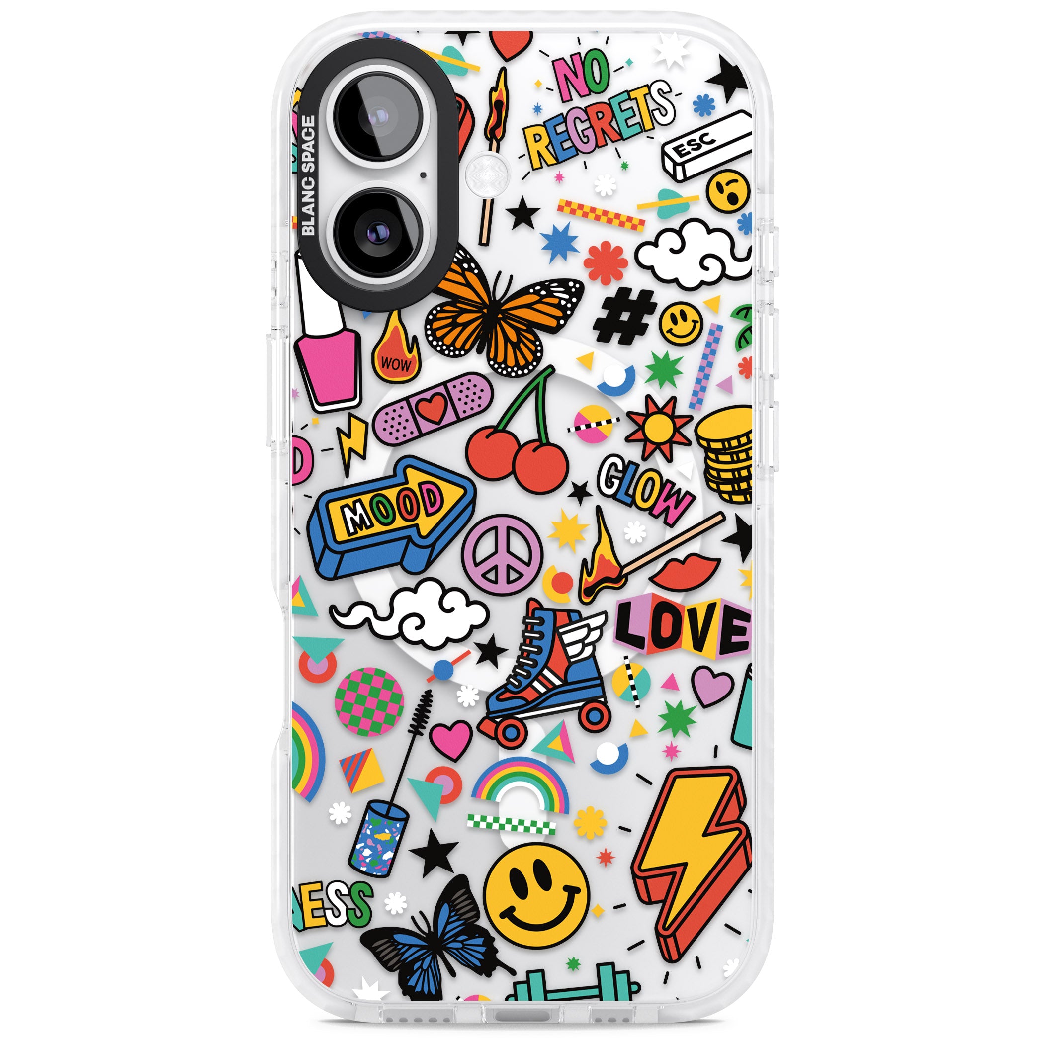 Electric Love iPhone 17 Impact Pro Clear Phone Case