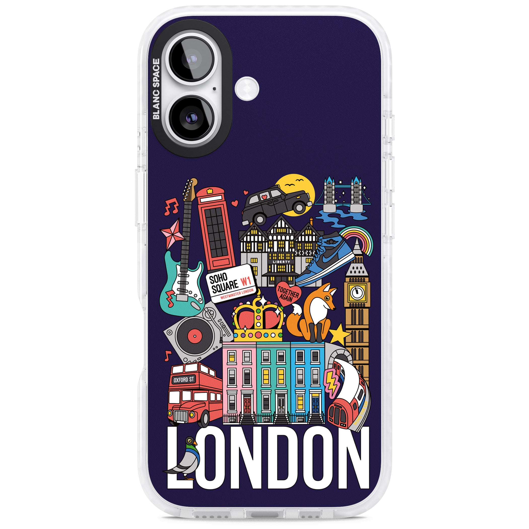 London Calling iPhone 17 Impact Pro Clear Phone Case