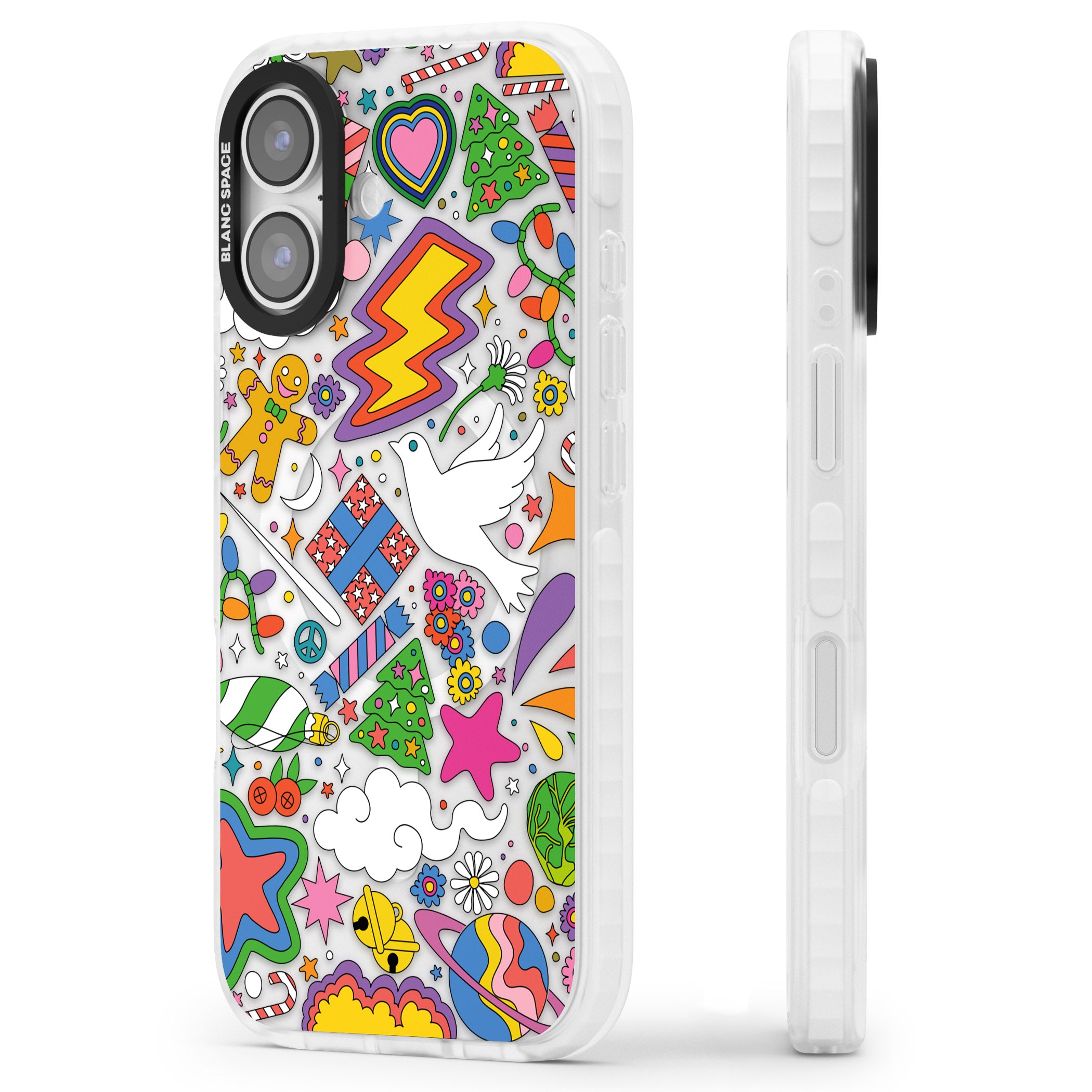 Whimsical Wonderland iPhone 17 Impact Pro Clear Phone Case Side Profile