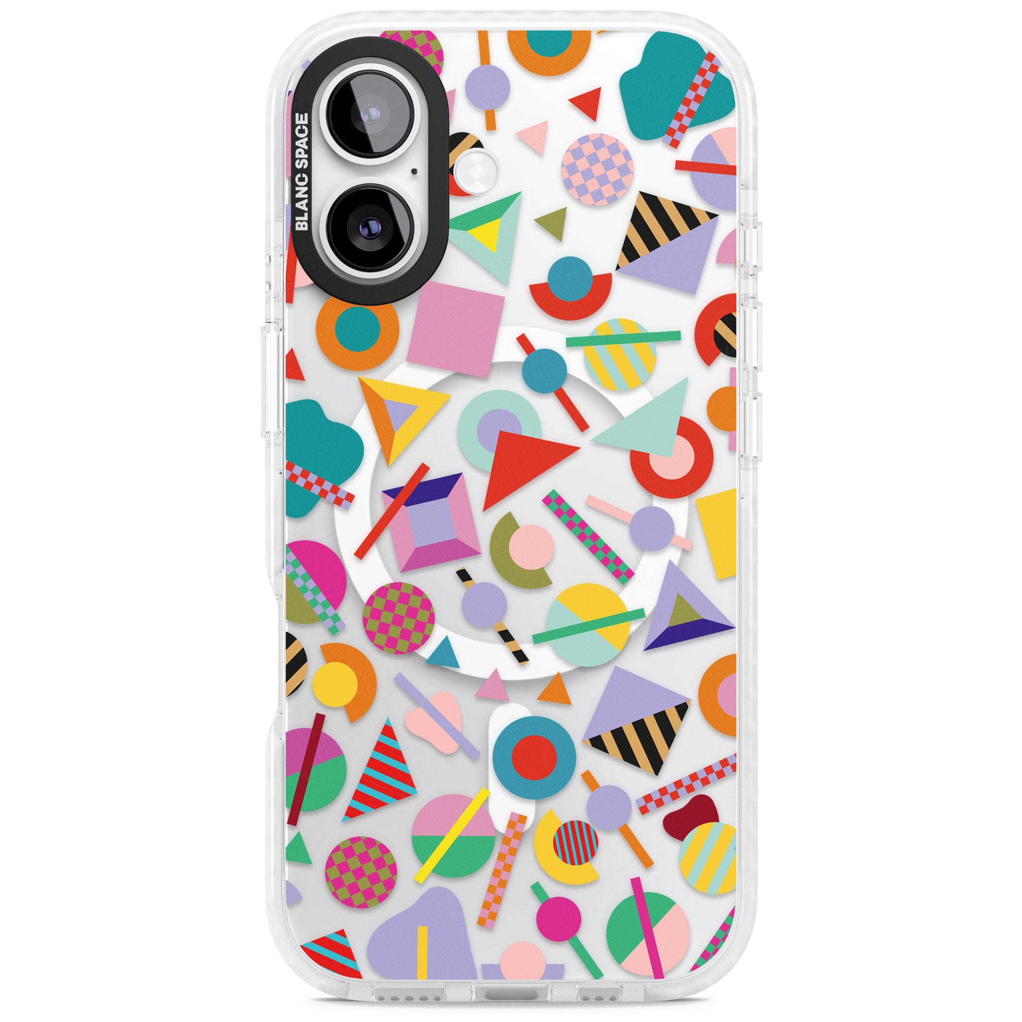 Retro Carnival Shapes iPhone 17 Impact Pro Clear Phone Case