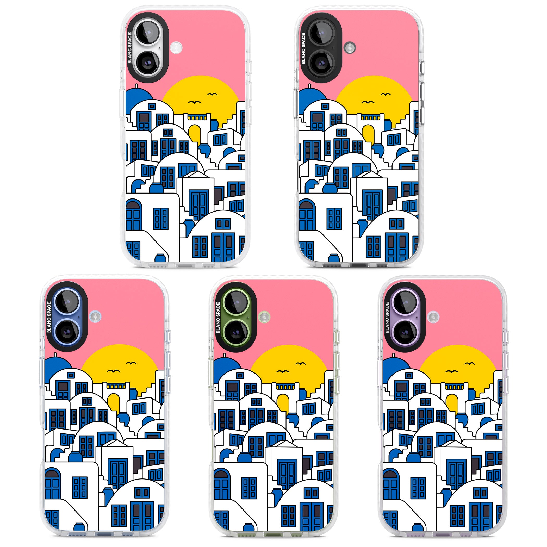 Santorini Sunset iPhone 17 Impact Pro Clear Phone Case APT Impact Protection