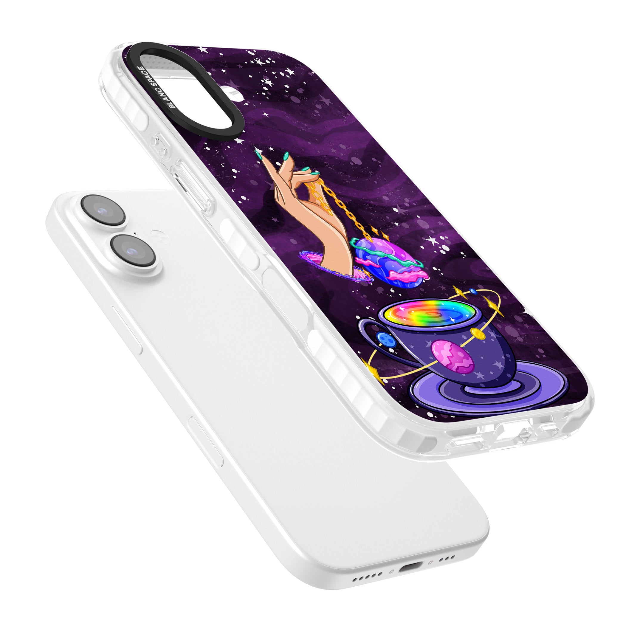 Space Tea iPhone 17 Impact Pro Clear Phone Case Colours