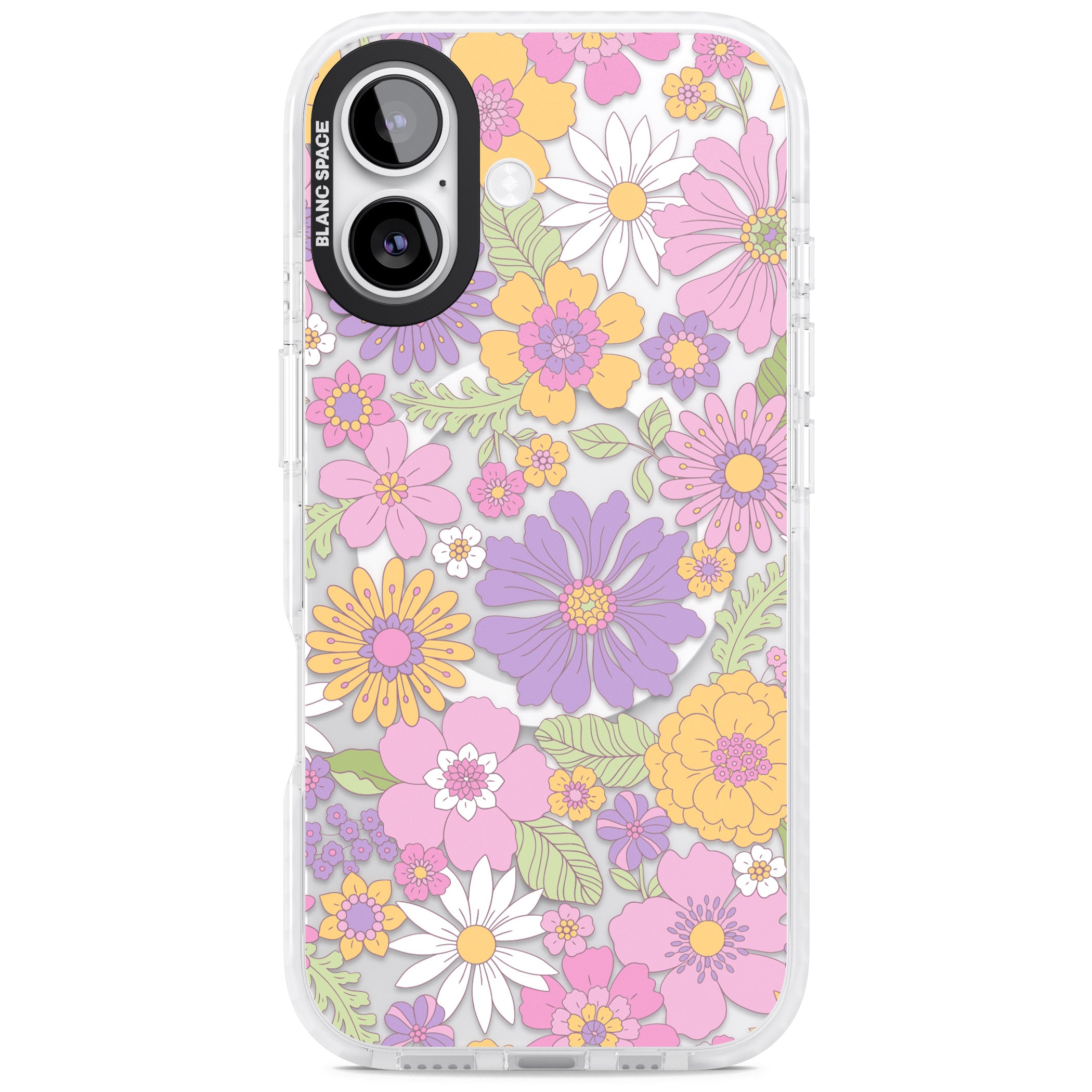 Soft Flower Mix iPhone 17 Impact Pro Clear Phone Case