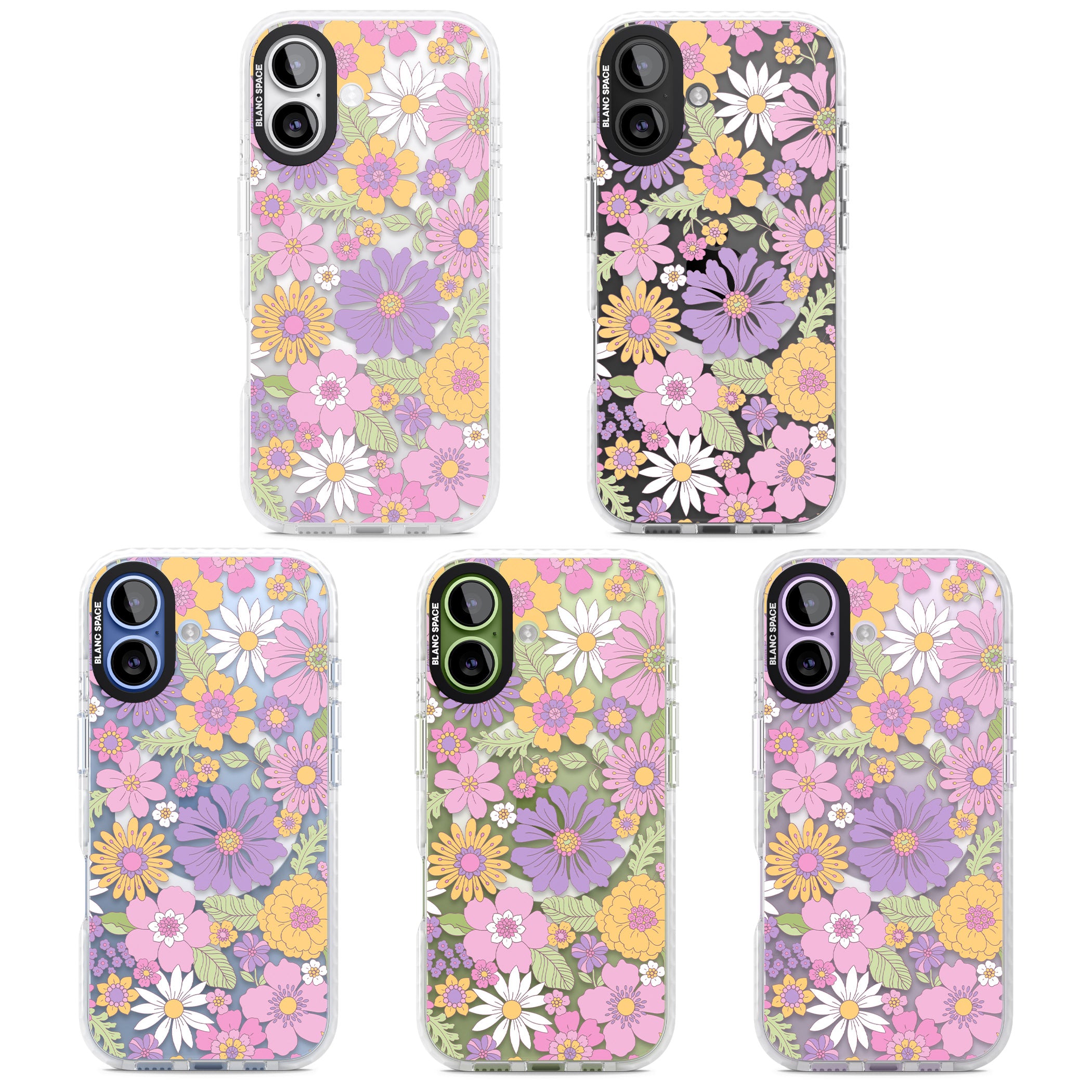 Soft Flower Mix iPhone 17 Impact Pro Clear Phone Case APT Impact Protection