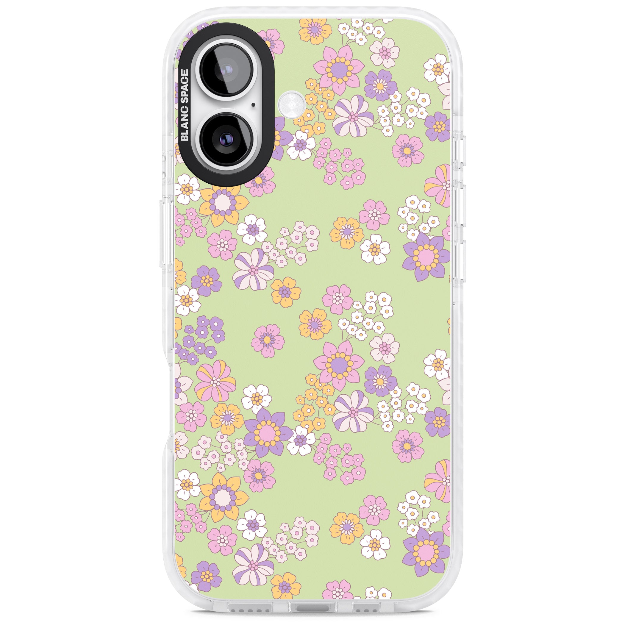 Grass Green Flowers iPhone 17 Impact Pro Clear Phone Case