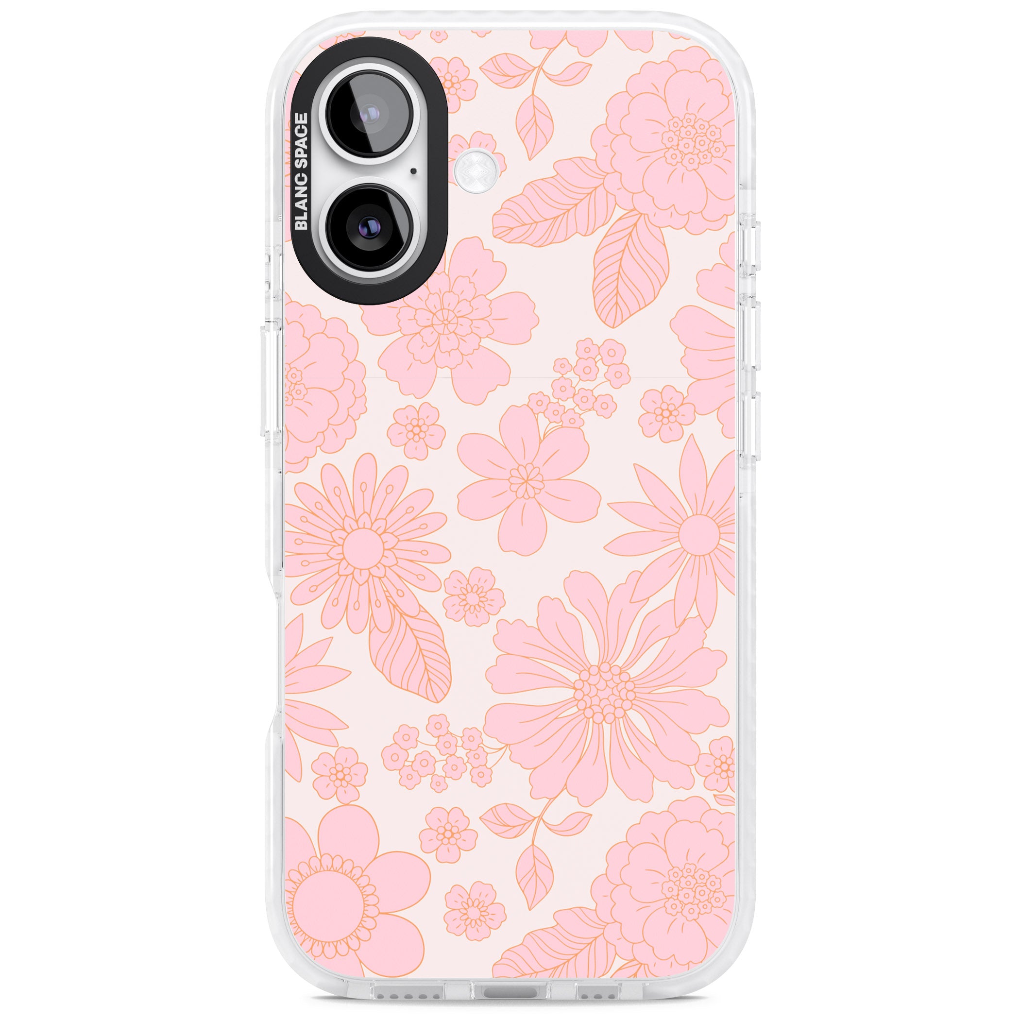 Gentle Pink Flowers iPhone 17 Impact Pro Clear Phone Case