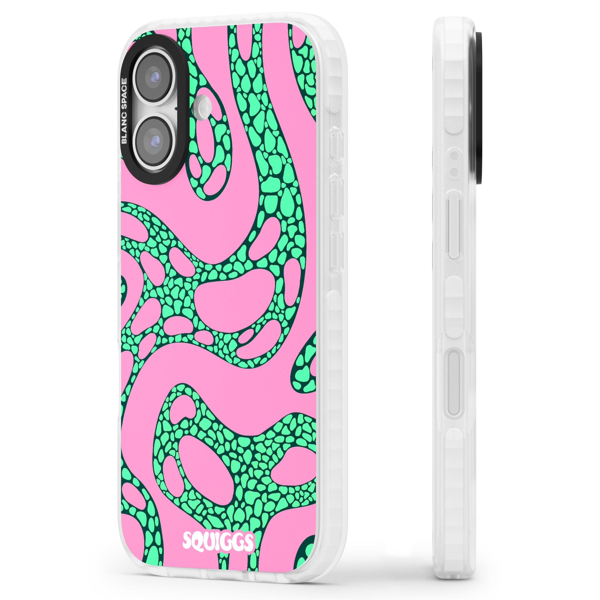 Alien Glow iPhone 17 Impact Pro Clear Phone Case Side Profile