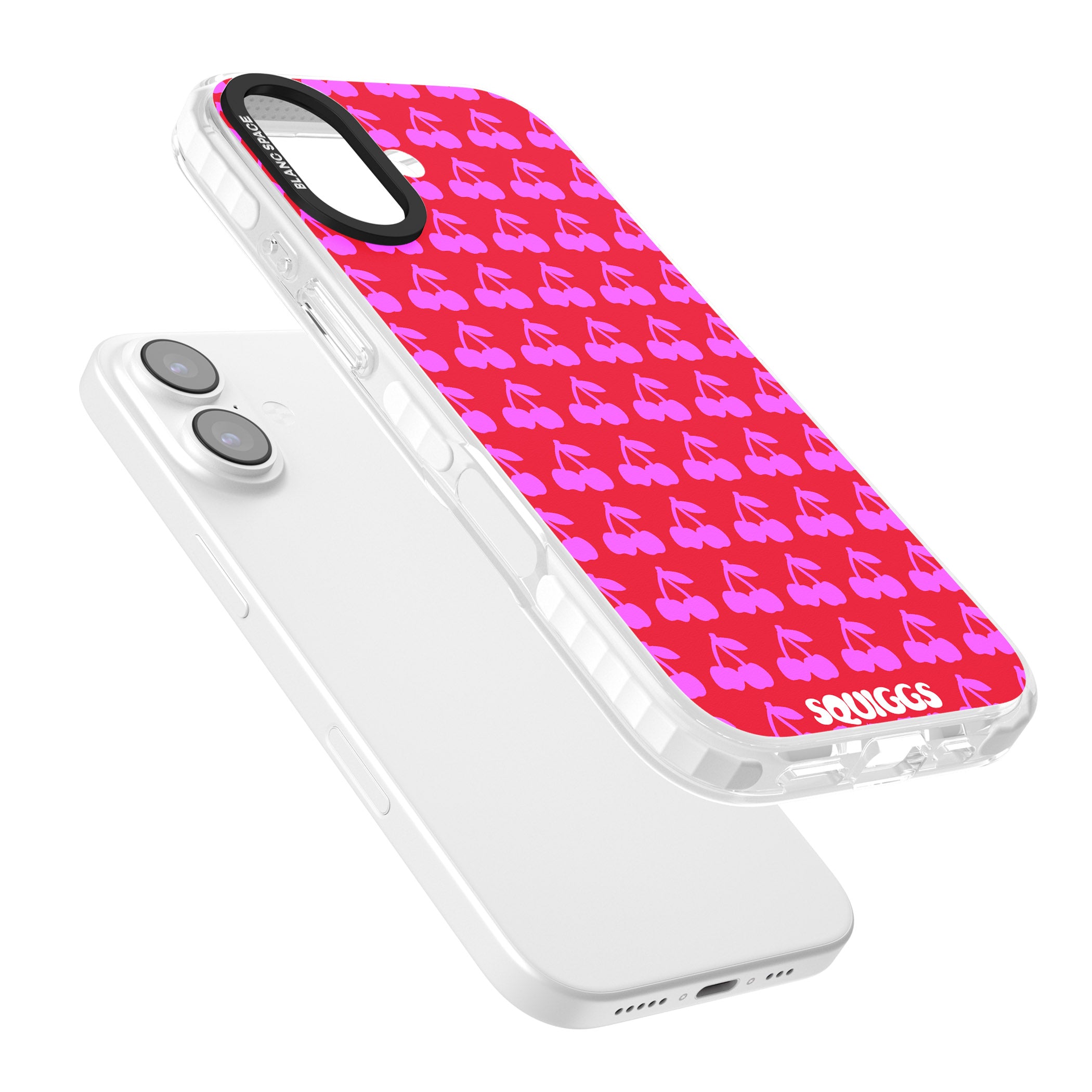 Red Cherries iPhone 17 Impact Pro Clear Phone Case Colours