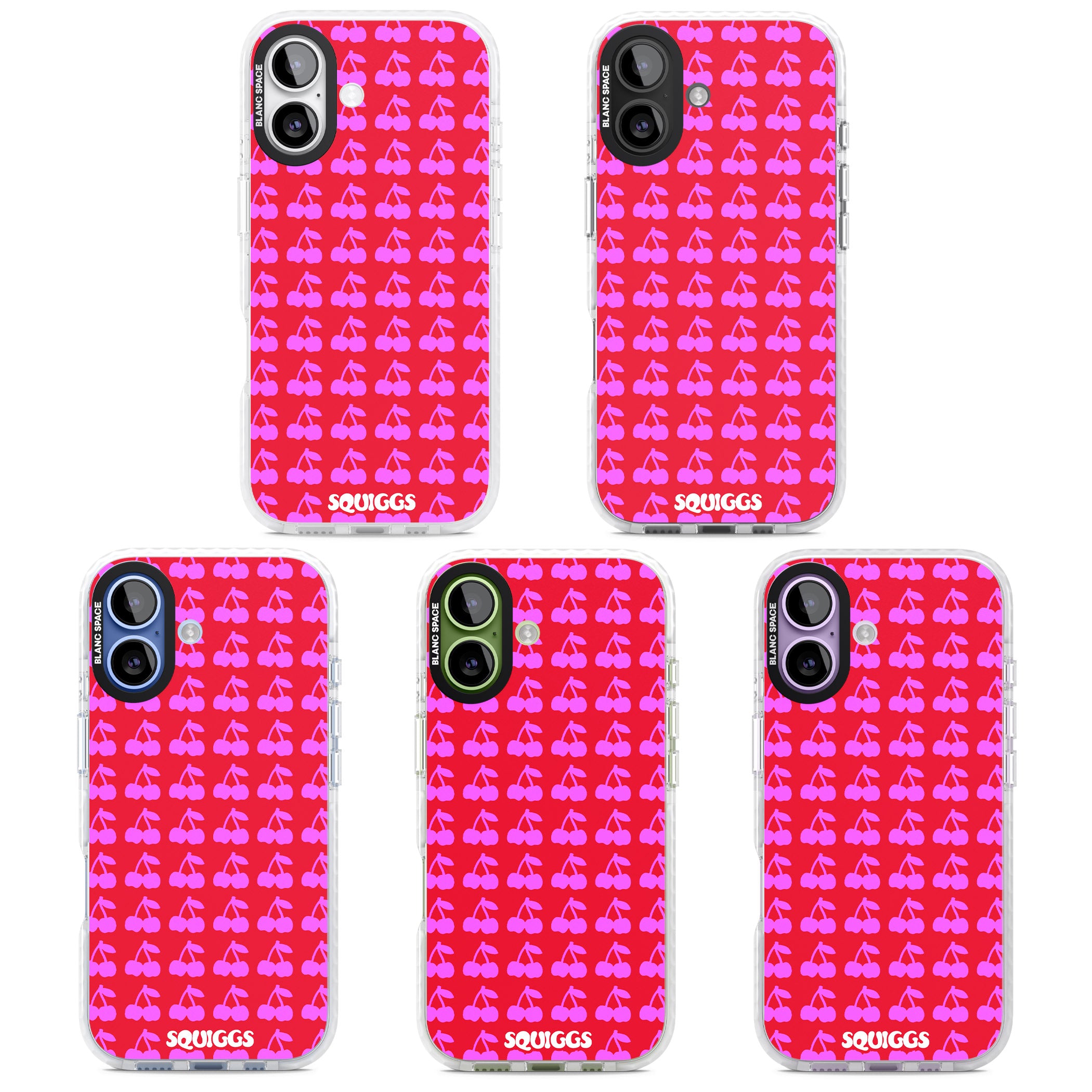 Red Cherries iPhone 17 Impact Pro Clear Phone Case APT Impact Protection