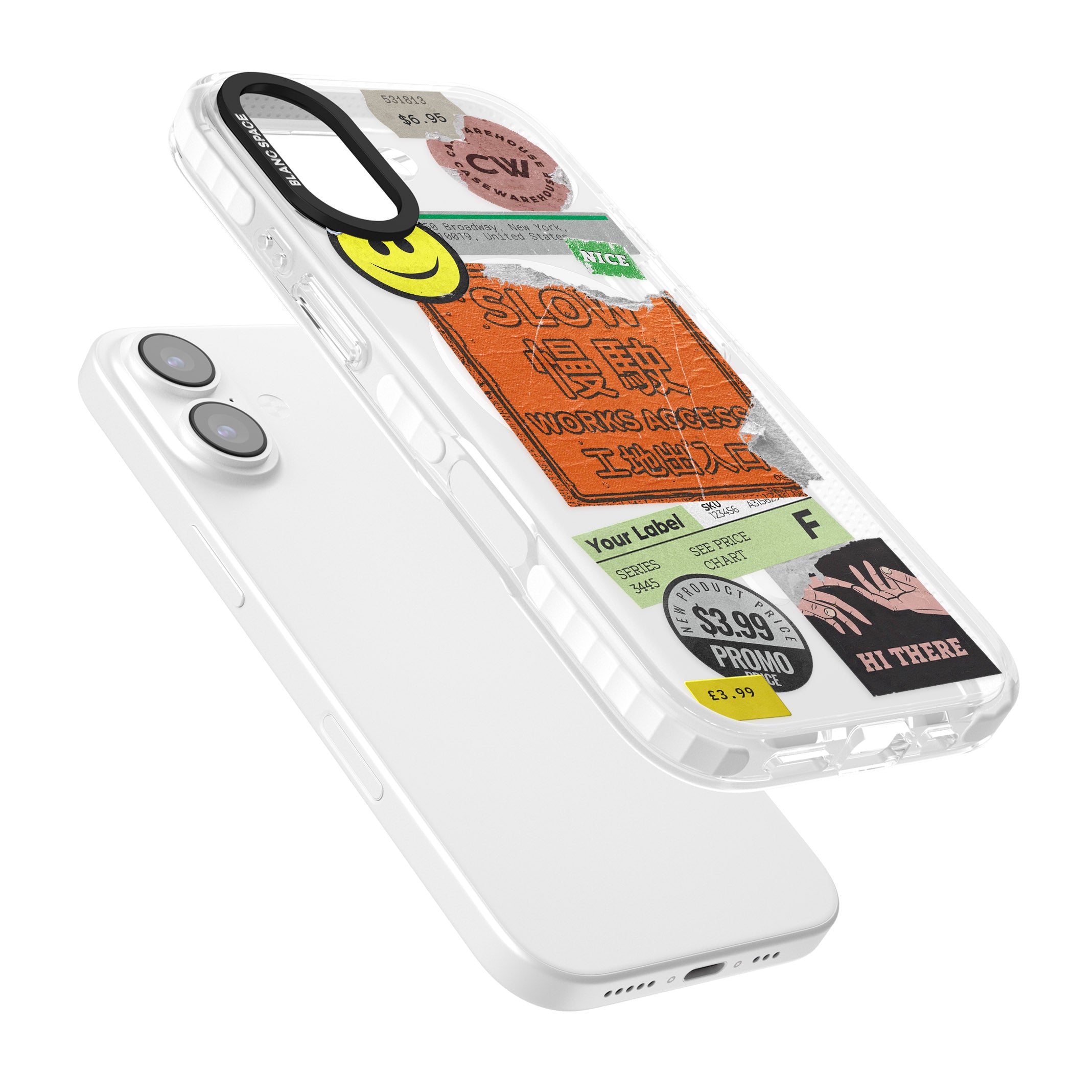 Kanji Signs Sticker Mix iPhone 17 Impact Pro Clear Phone Case Colours