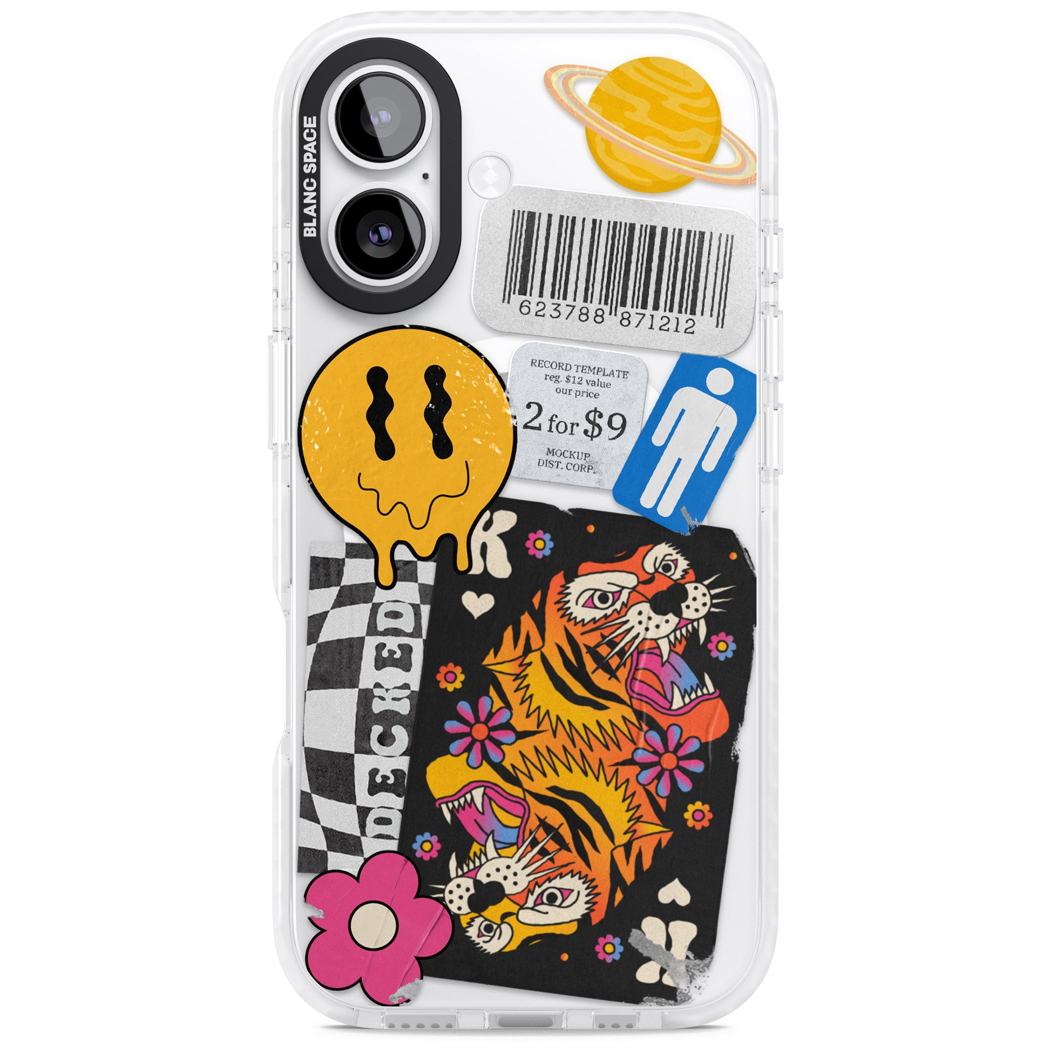 Electric Vibes iPhone 17 Impact Pro Clear Phone Case