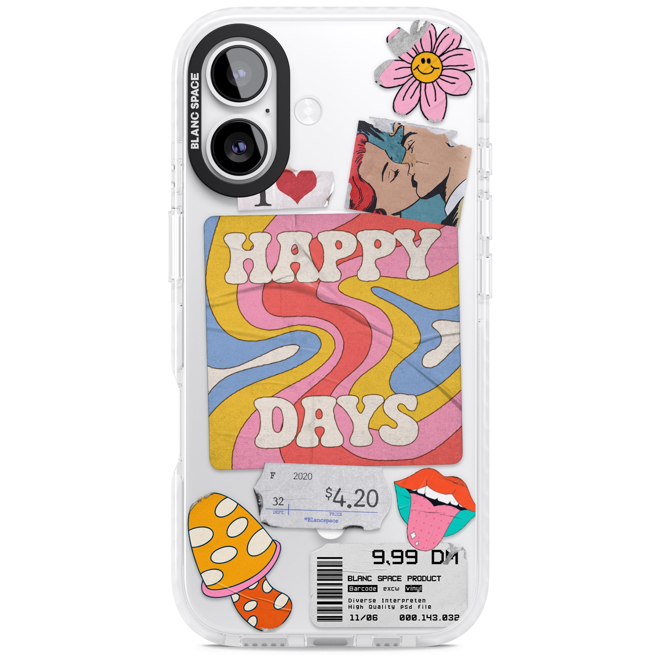 Groovy Trip iPhone 17 Impact Pro Clear Phone Case