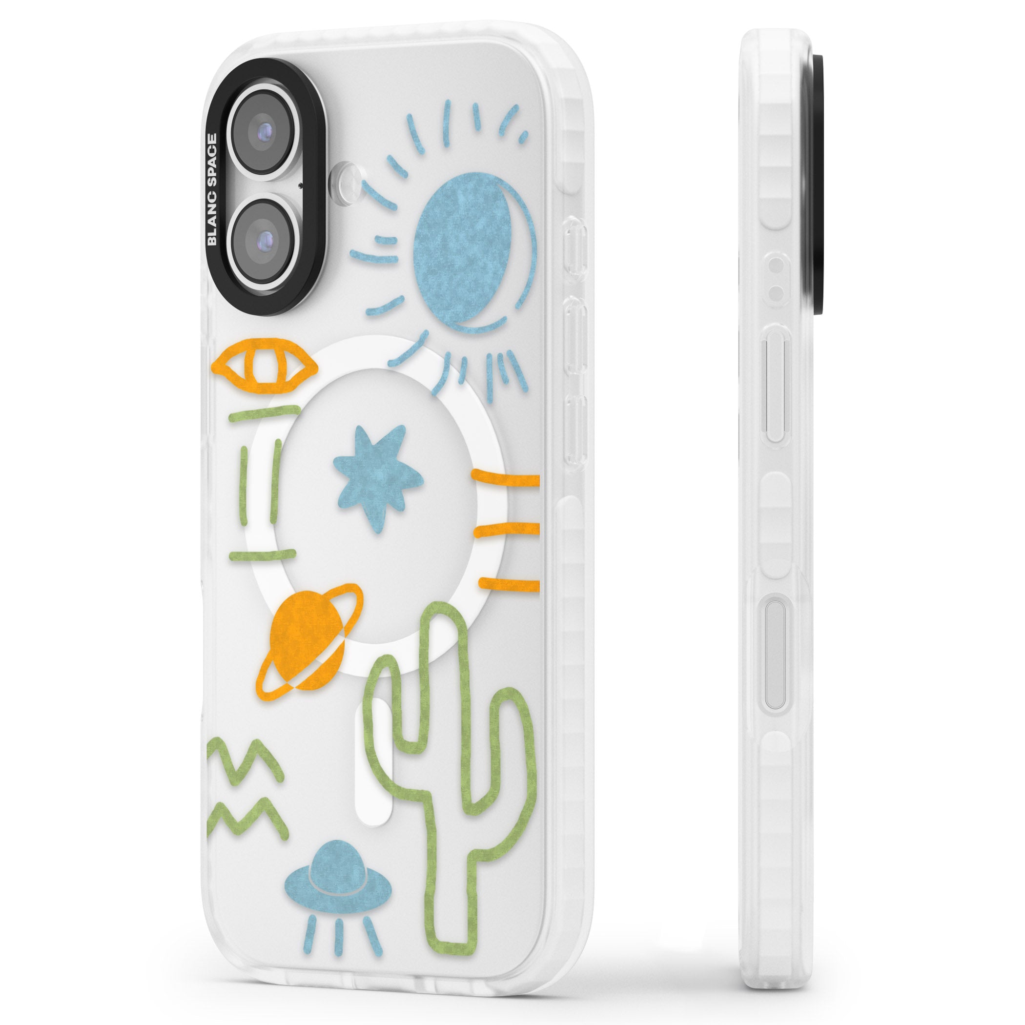 Summer Heat iPhone 17 Impact Pro Clear Phone Case Side Profile