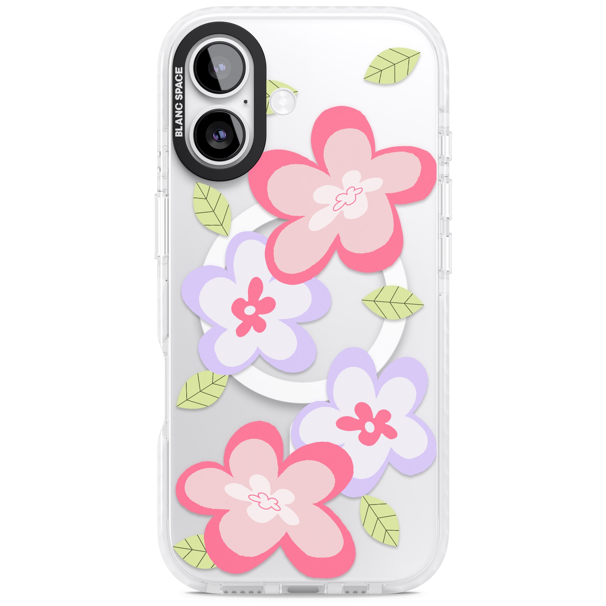 Funky Flowers iPhone 17 Impact Pro Clear Phone Case