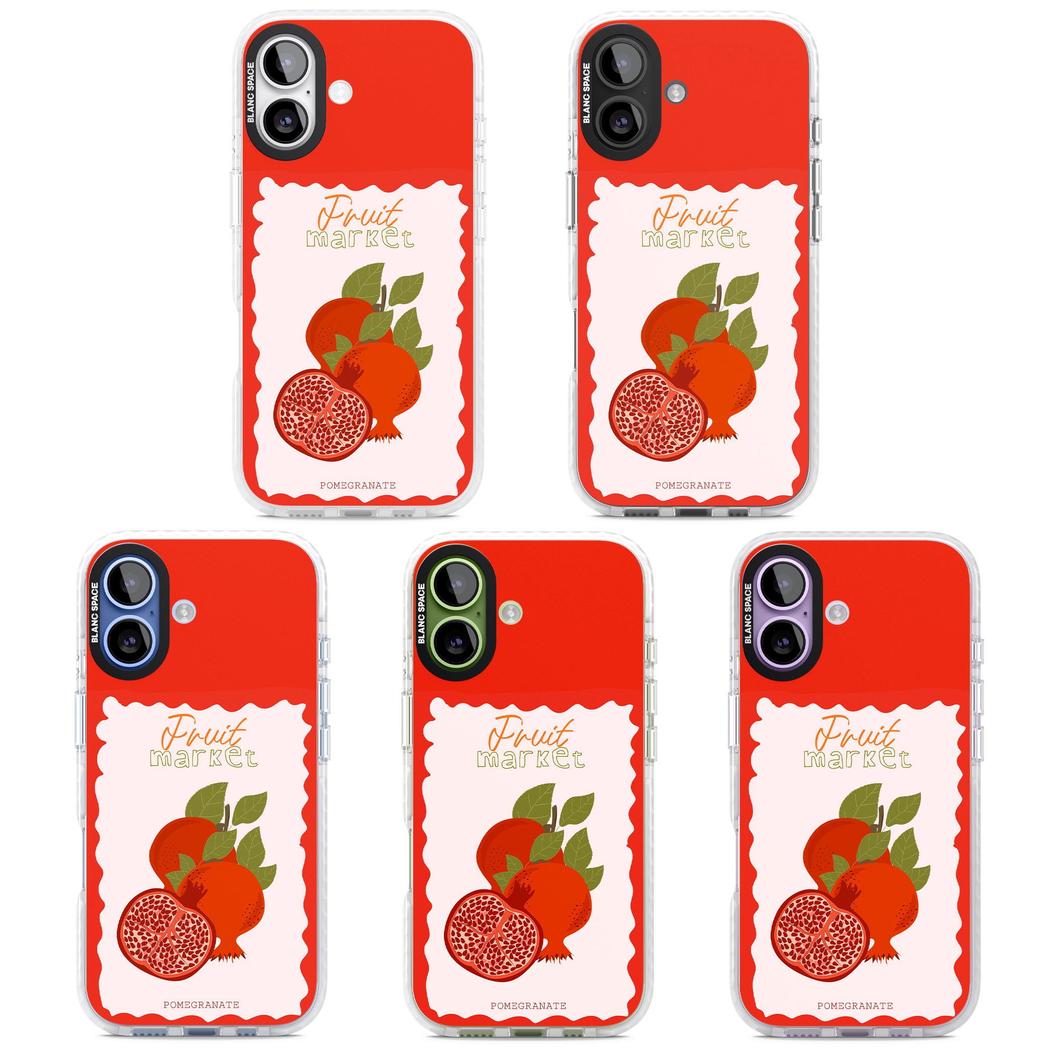 Fruit Market Pomegranate iPhone 17 Impact Pro Clear Phone Case APT Impact Protection