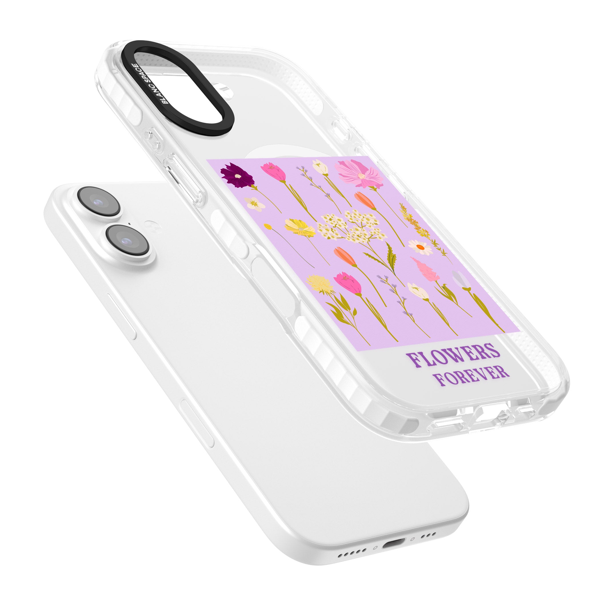 Flowers Forever iPhone 17 Impact Pro Clear Phone Case Colours