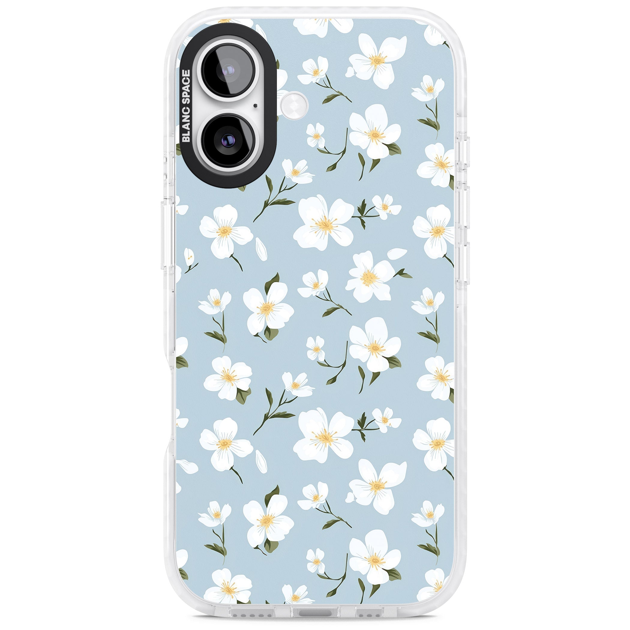 Soft White Blossoms iPhone 17 Impact Pro Clear Phone Case