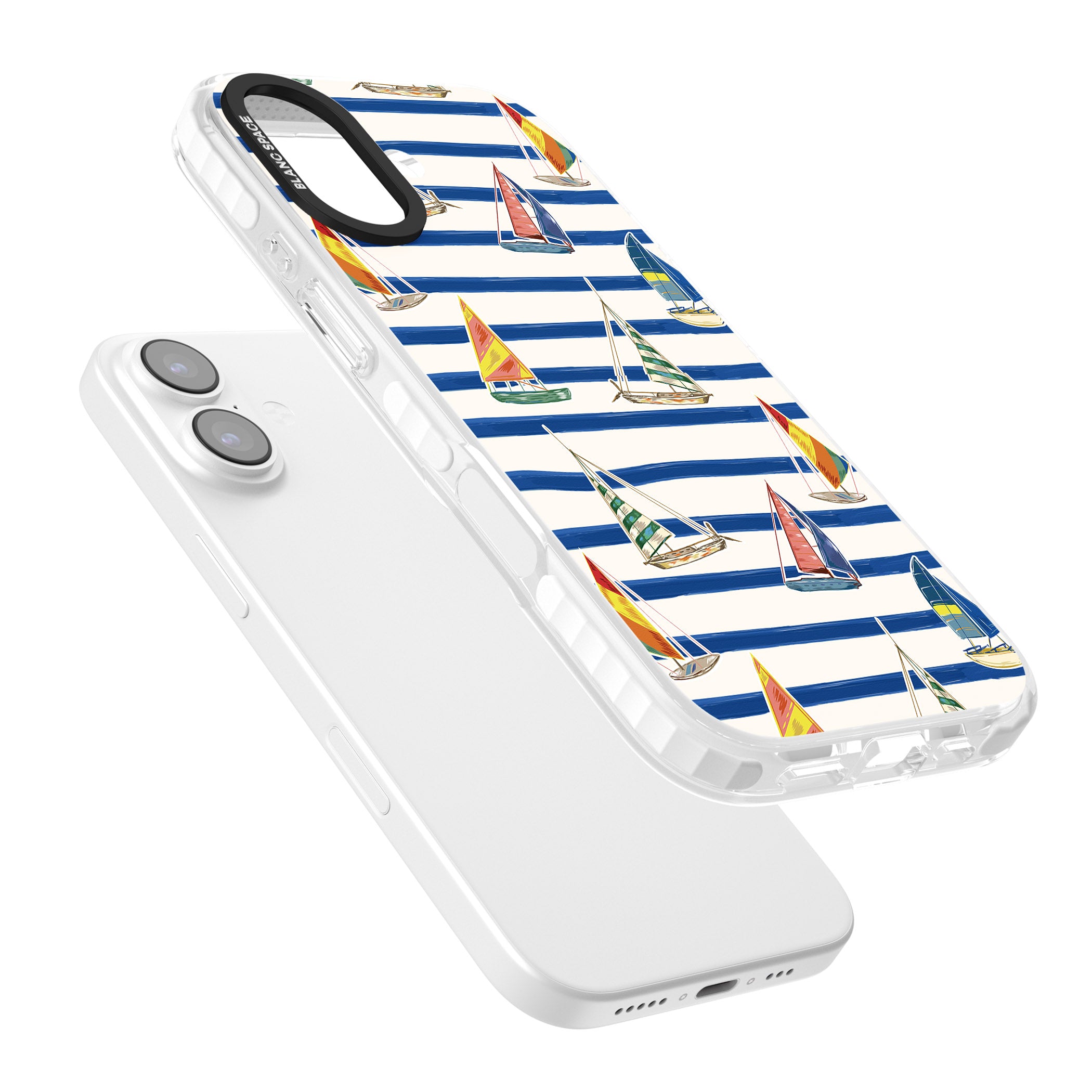 Coastal Sailboats iPhone 17 Impact Pro Clear Phone Case Colours
